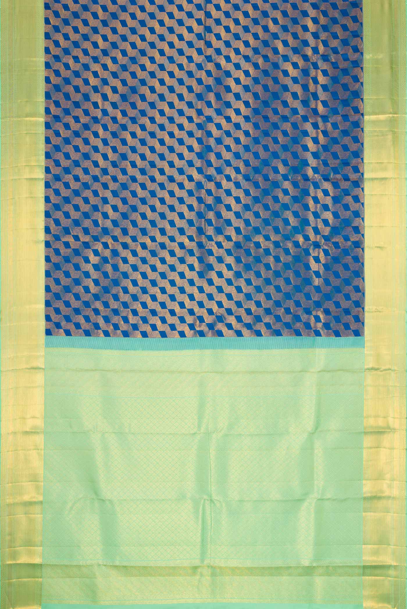 Royal Blue Kanchipuram Silk Saree - Image 6