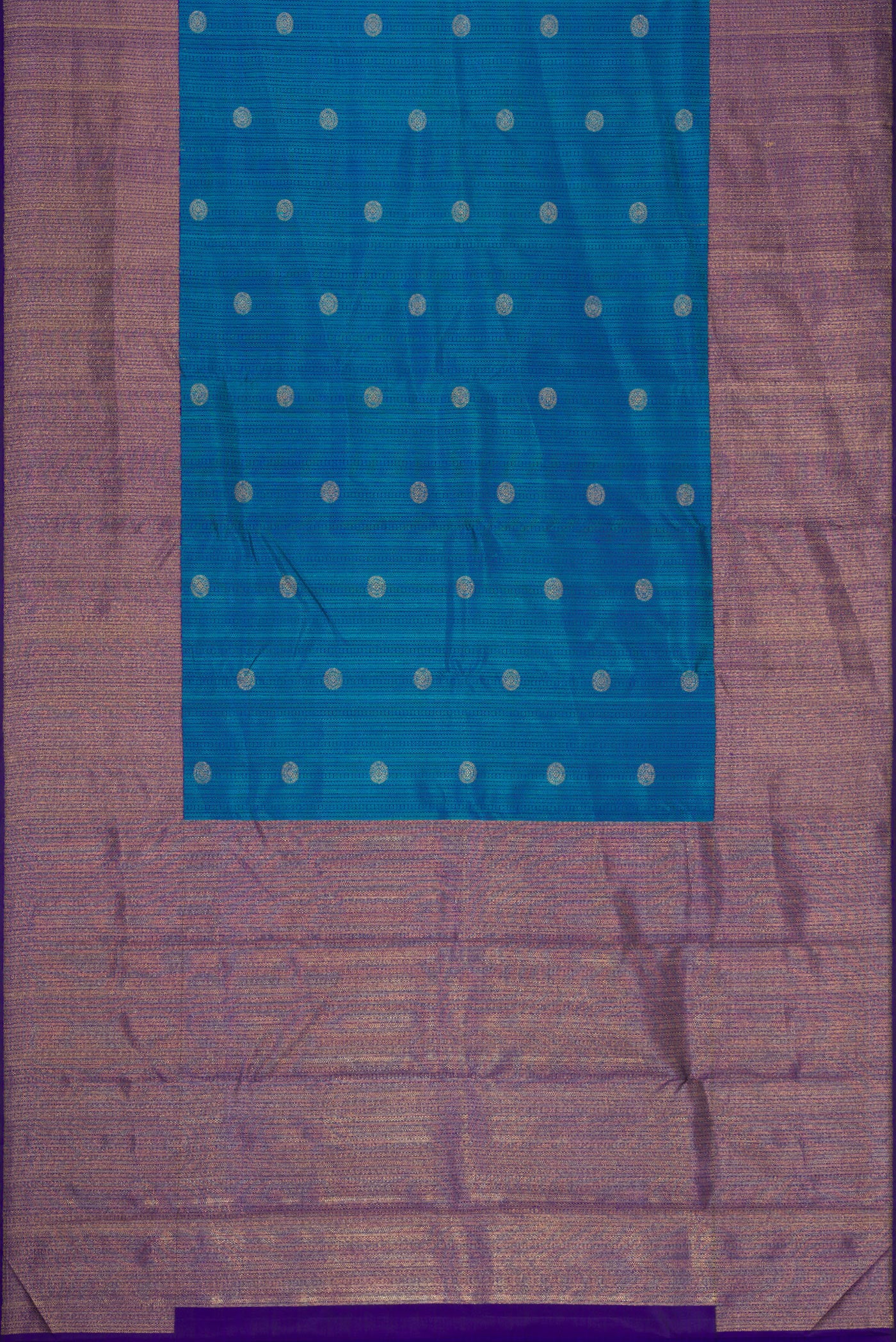 Blue Kanchipuram Silk Saree - Image 6