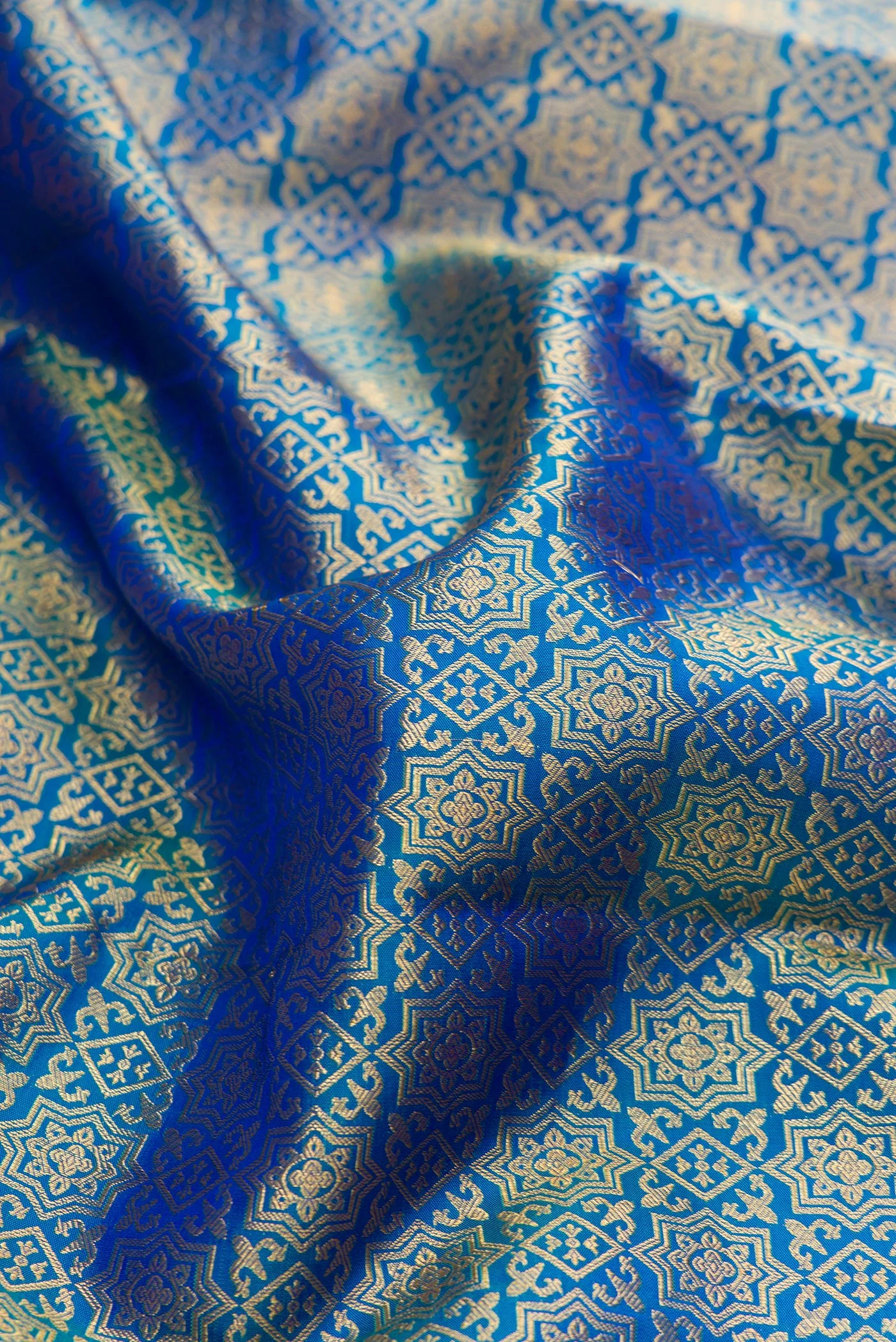 Blue Kanchipuram Silk Saree - Image 2