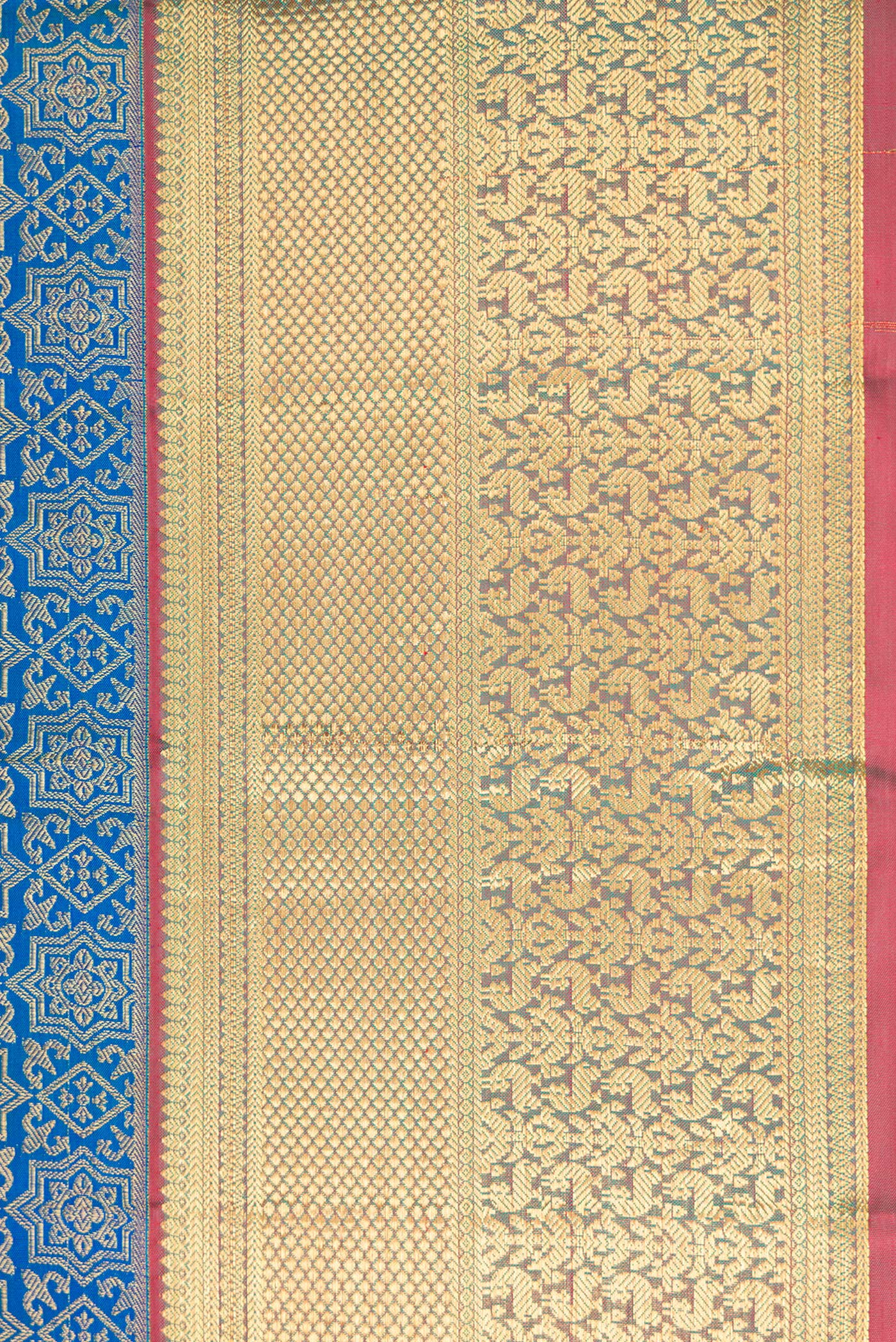 Blue Kanchipuram Silk Saree - Image 3