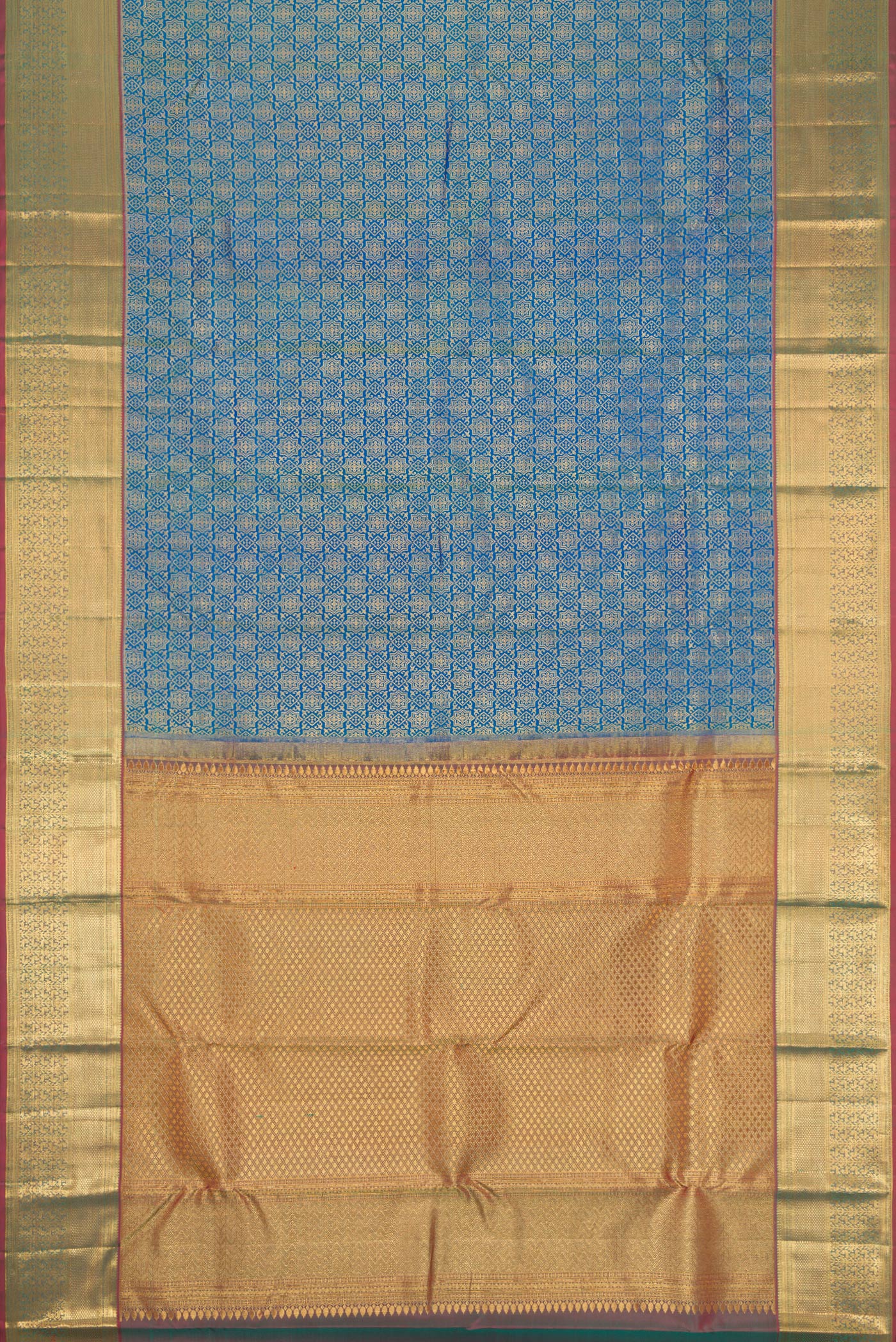 Blue Kanchipuram Silk Saree - Image 6