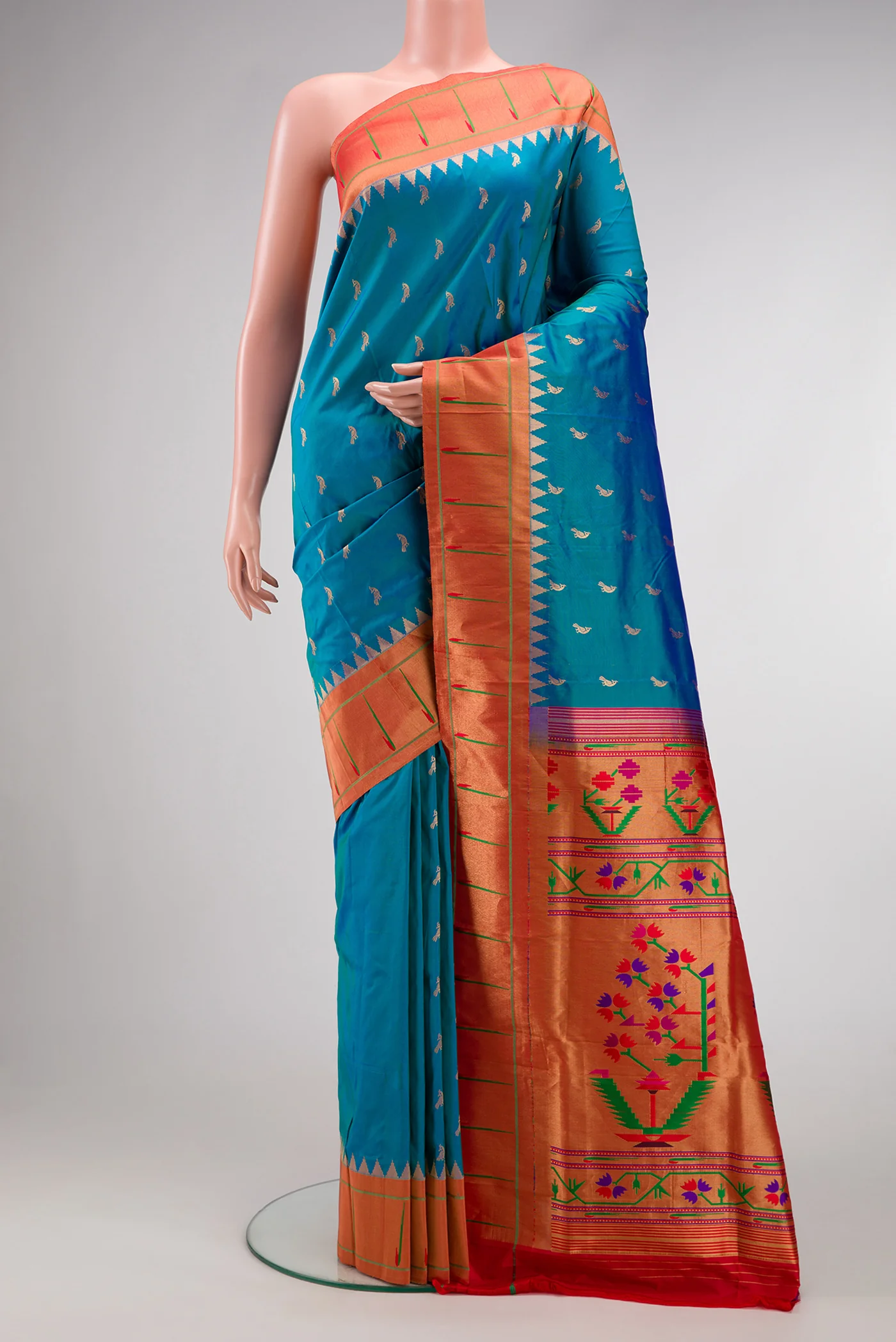 Blue Paithani Silk Saree