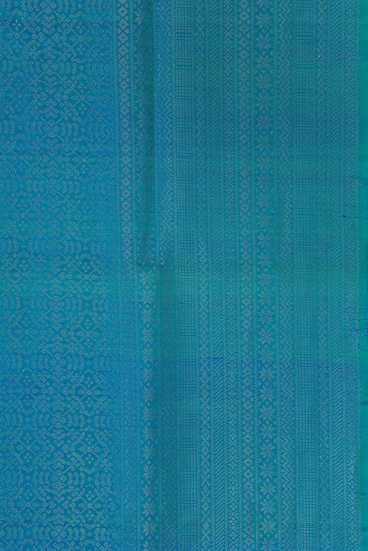 Peacock Blue Soft Silk Saree - Image 3