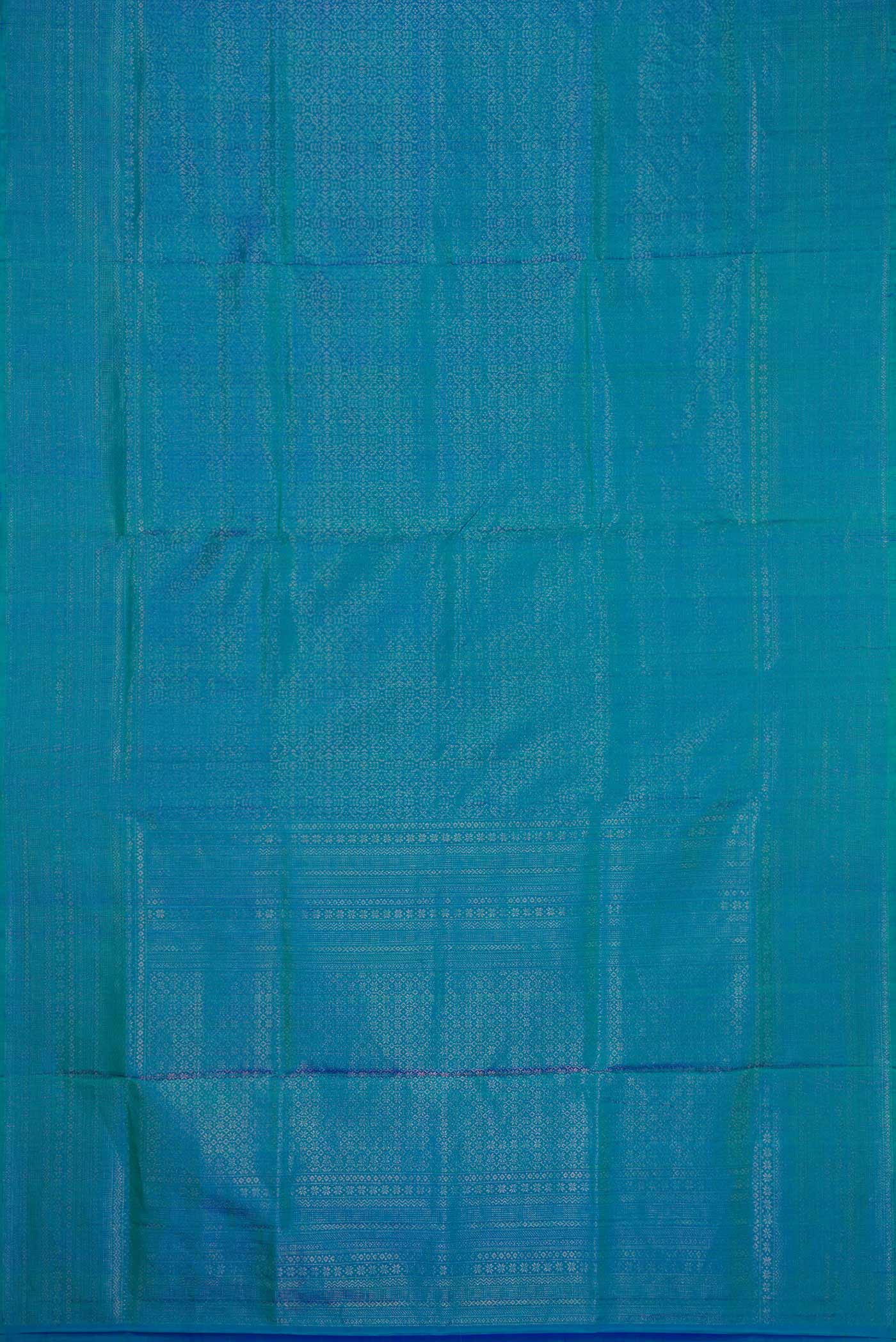 Peacock Blue Soft Silk Saree - Image 6