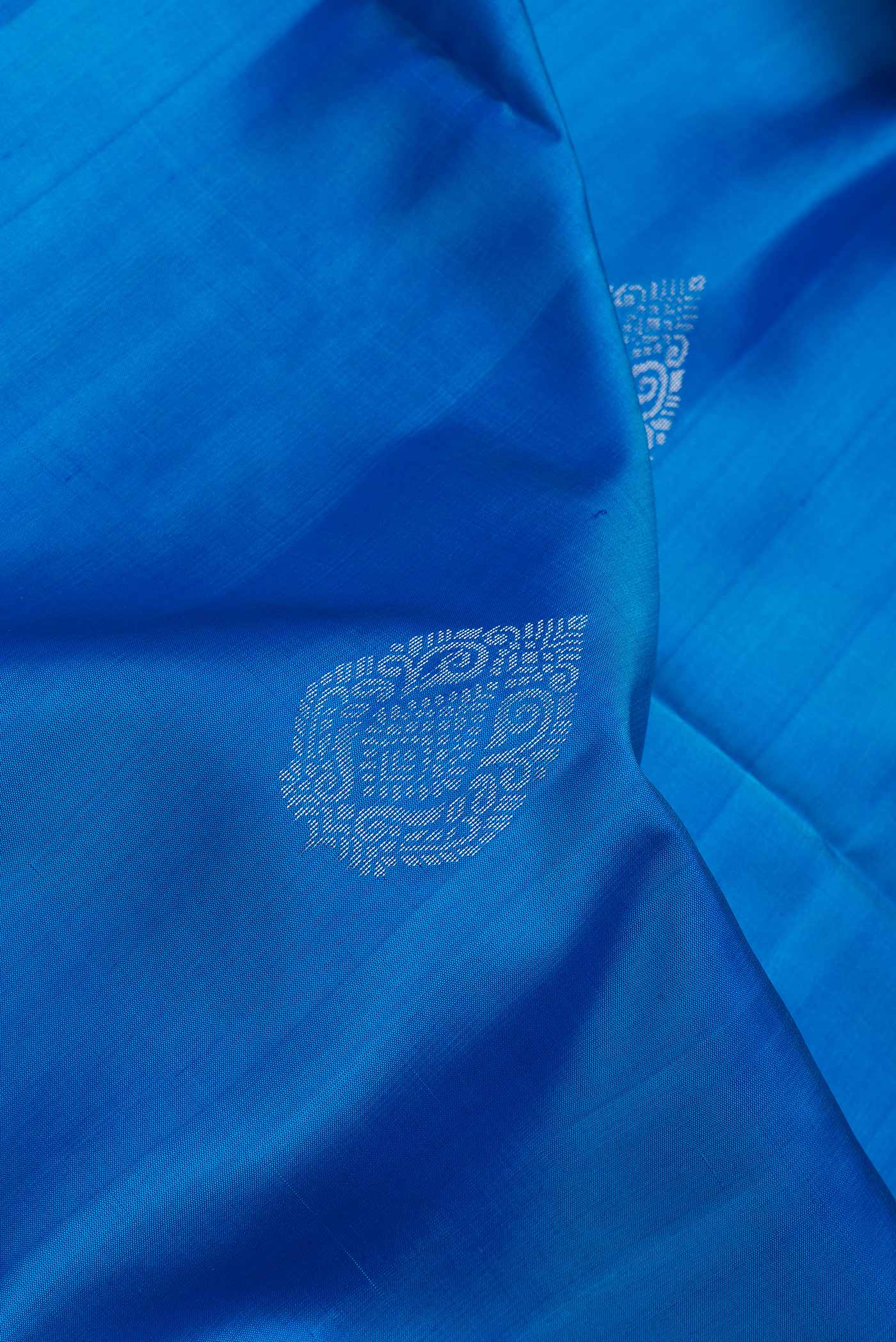 Blue Soft Silk Saree - Image 2