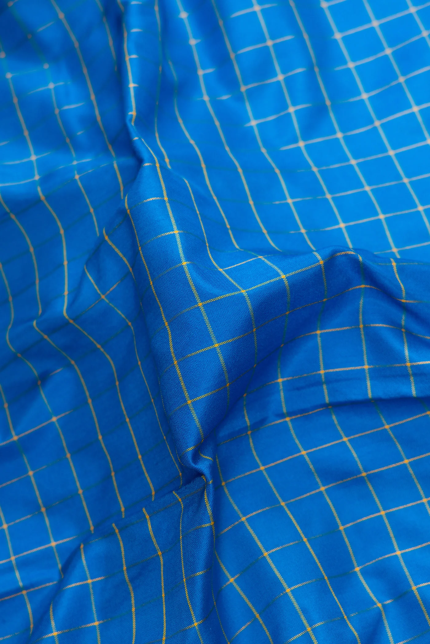 Peacock Blue Uppada Silk Saree - Image 2