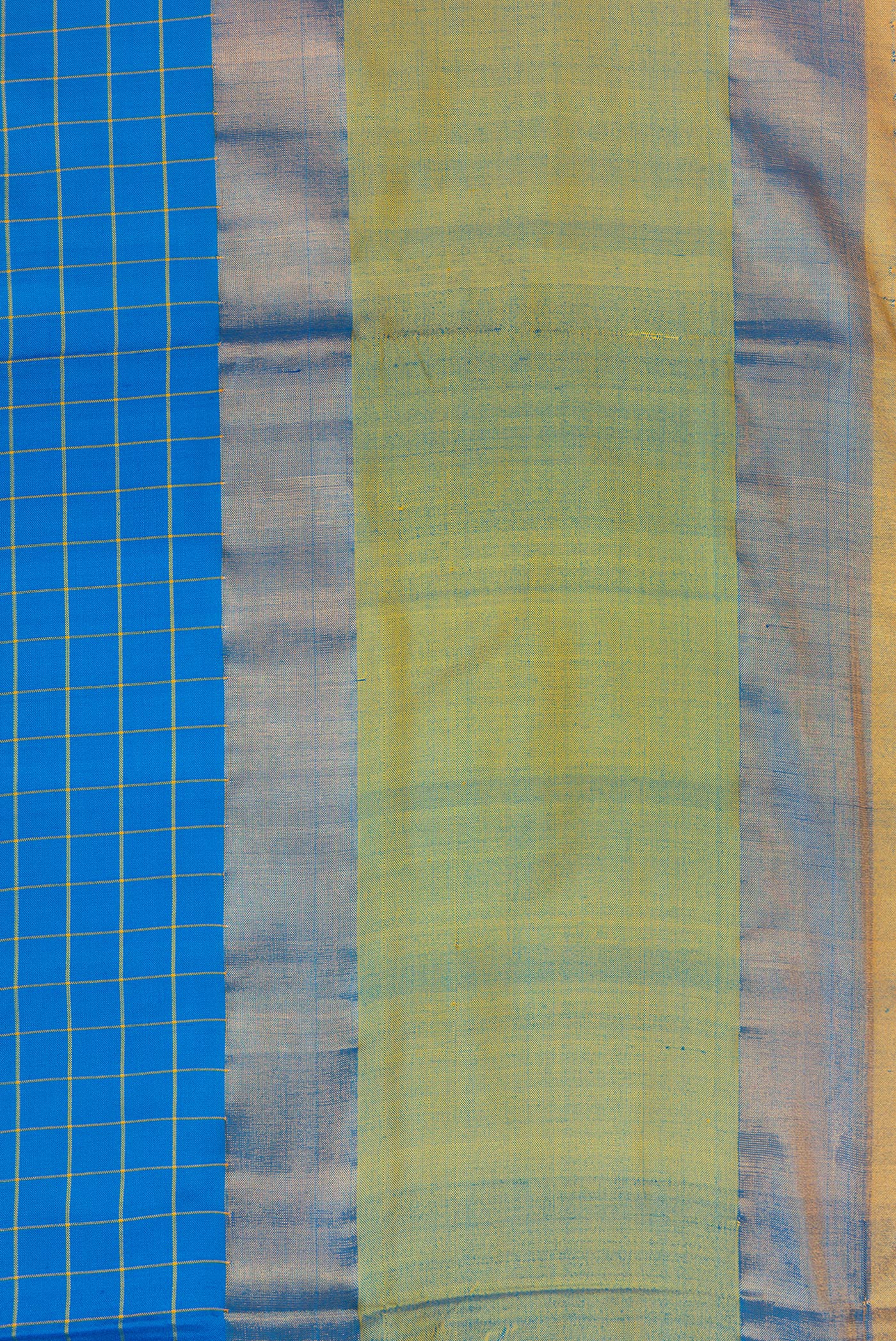 Peacock Blue Uppada Silk Saree - Image 3