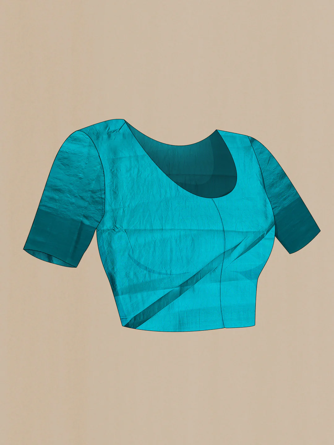 Blue Banarasi Katan Silk Saree - Image 4