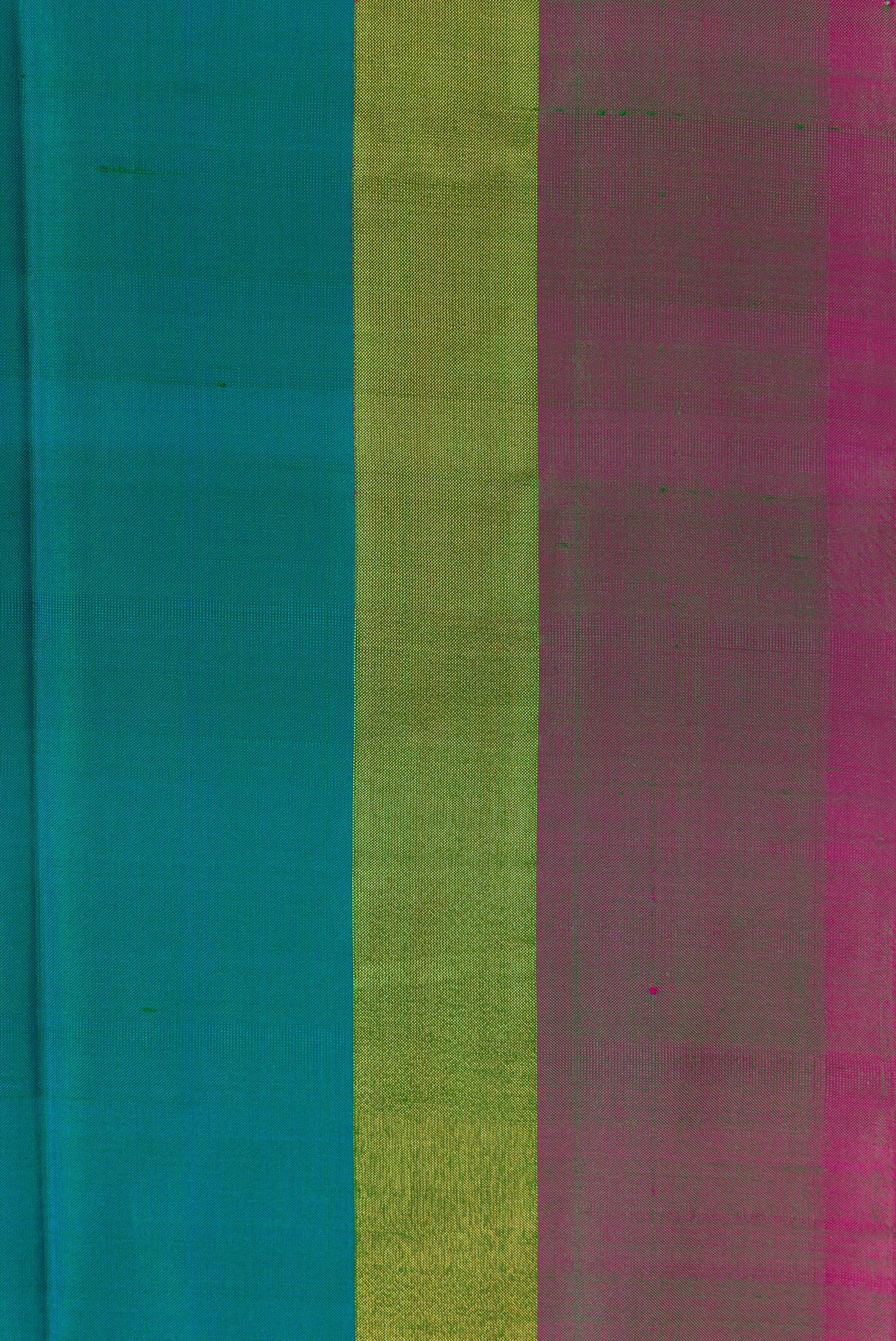 Peacock Blue Dual Tone Uppada Silk Saree - Image 3