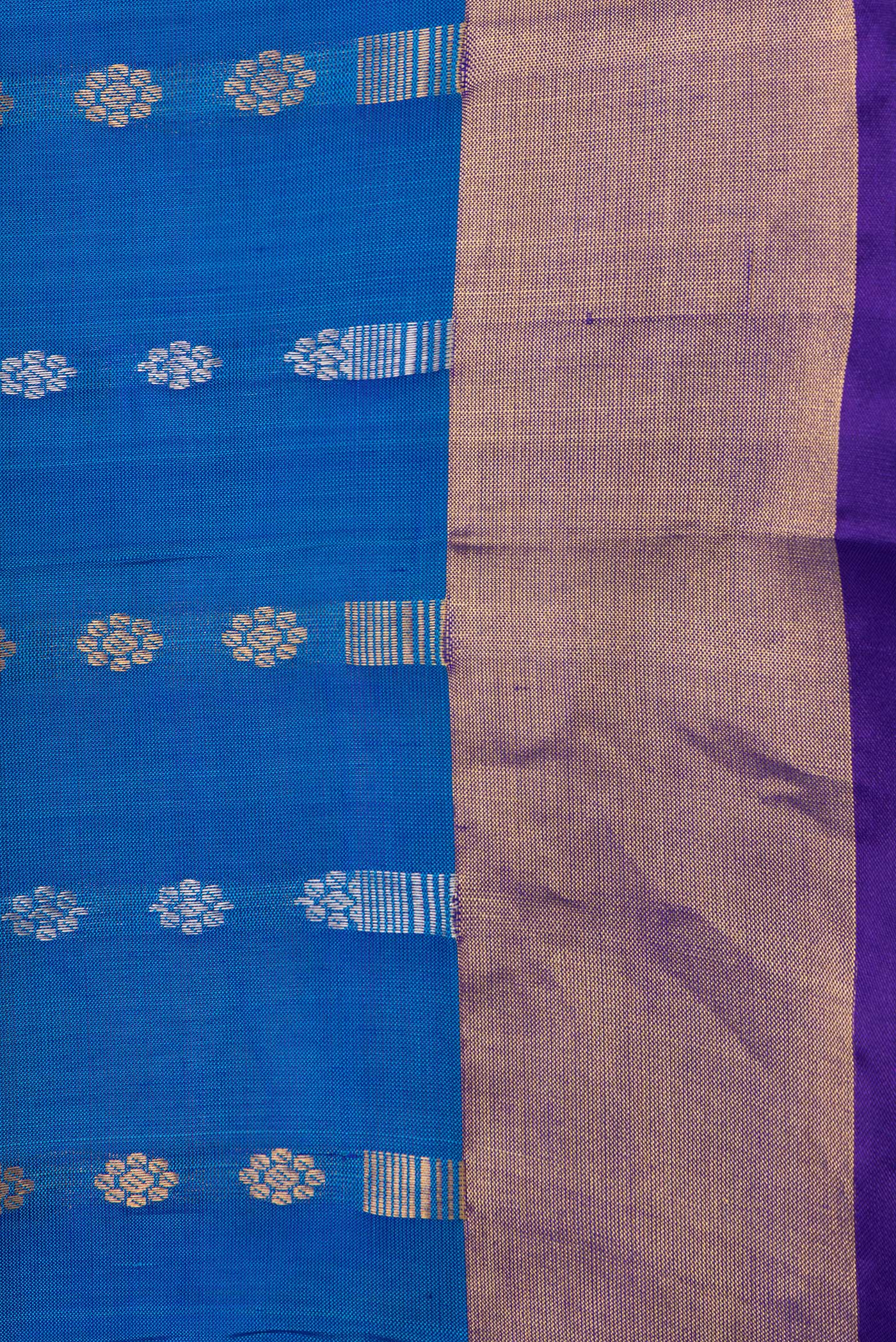 Blue Uppada Silk Saree - Image 3