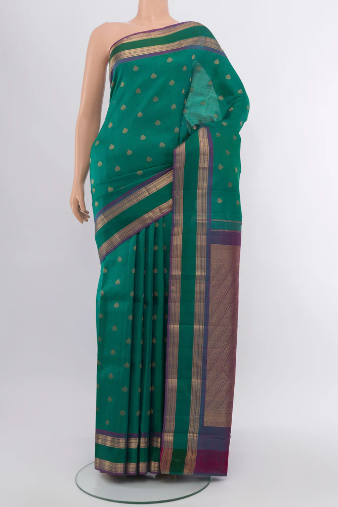 Teal Kanchipuram Silk Saree