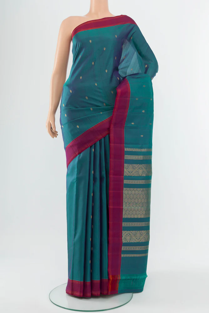 Blue Kanchipuram Silk Saree
