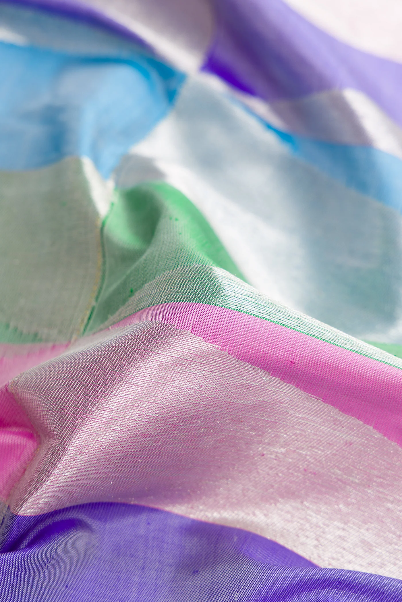 Multi Color Kanjivaram Silk Saree - Image 2