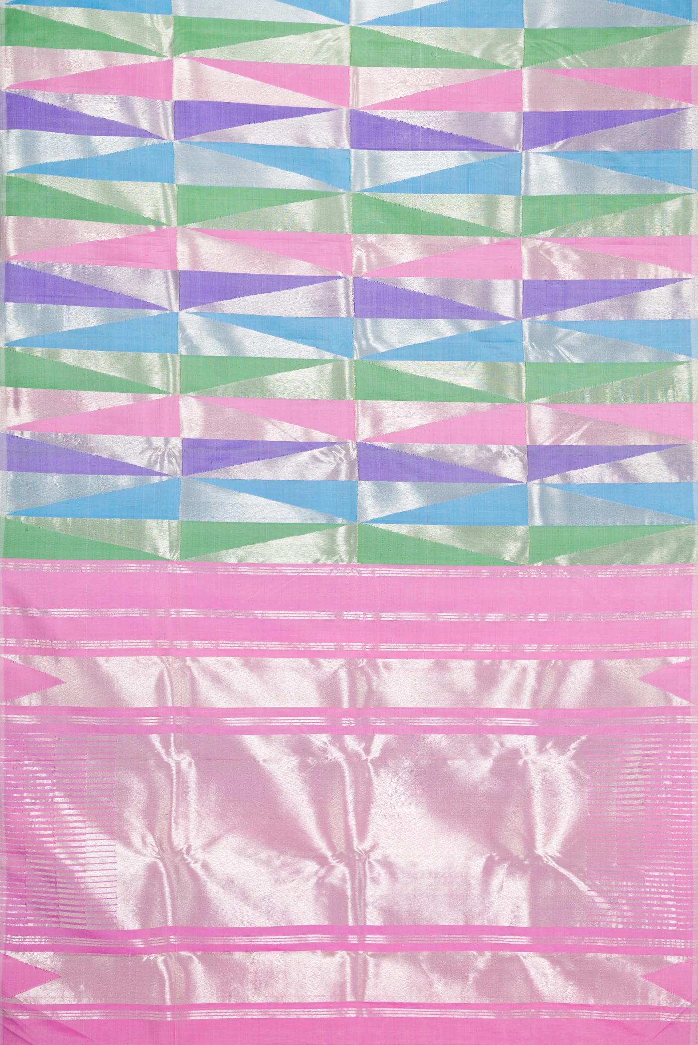 Multi Color Kanjivaram Silk Saree - Image 5