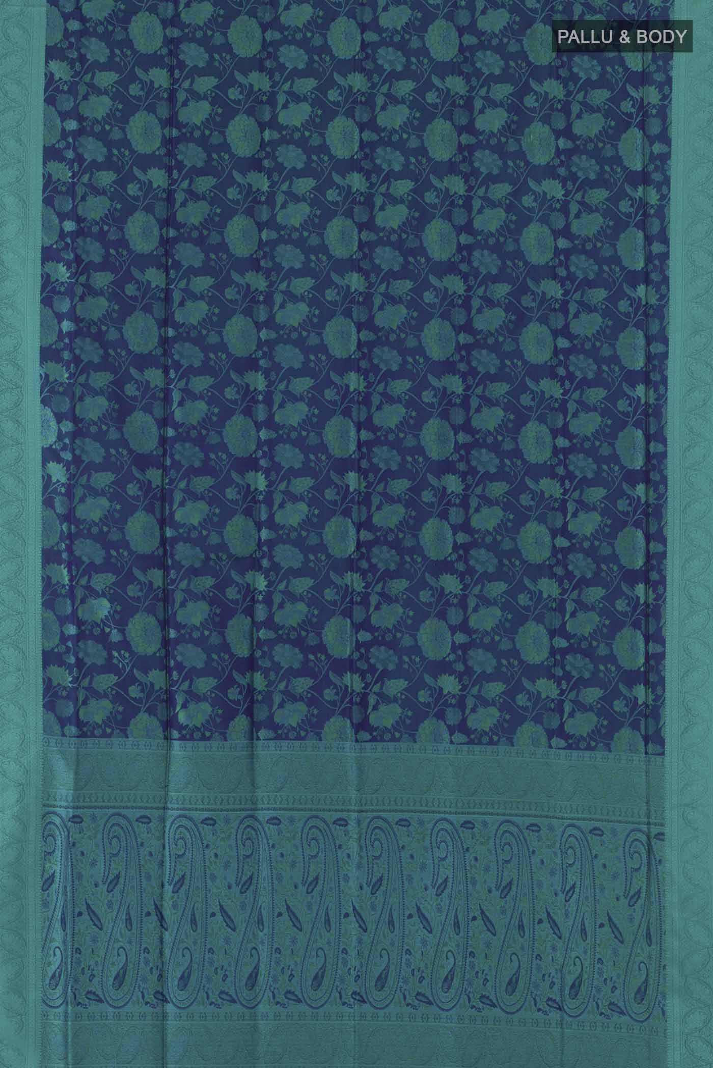 Blue Soft Silk Saree - Image 6