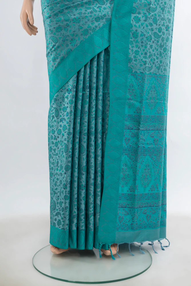 Blue Soft Silk Saree - Image 3
