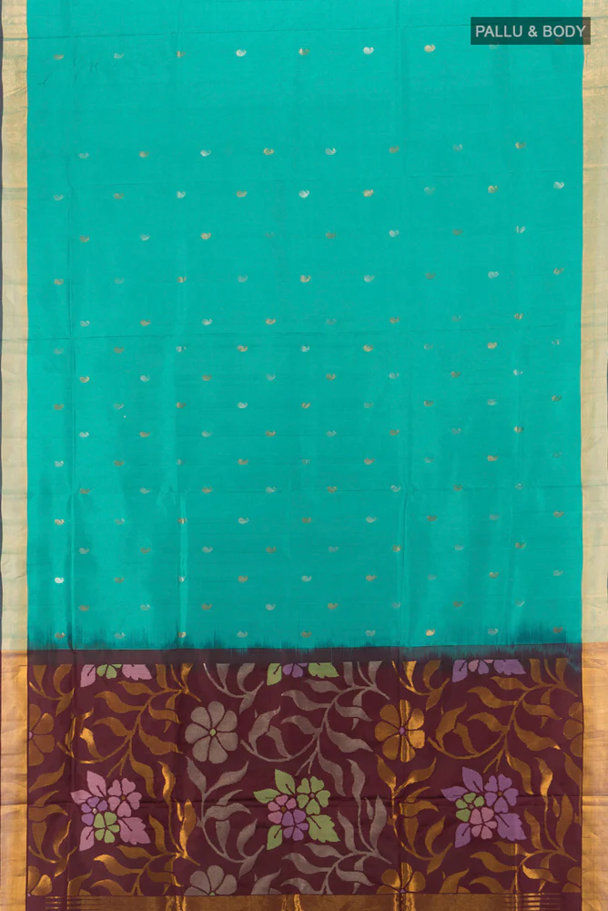 Blue Uppada Silk Saree - Image 5