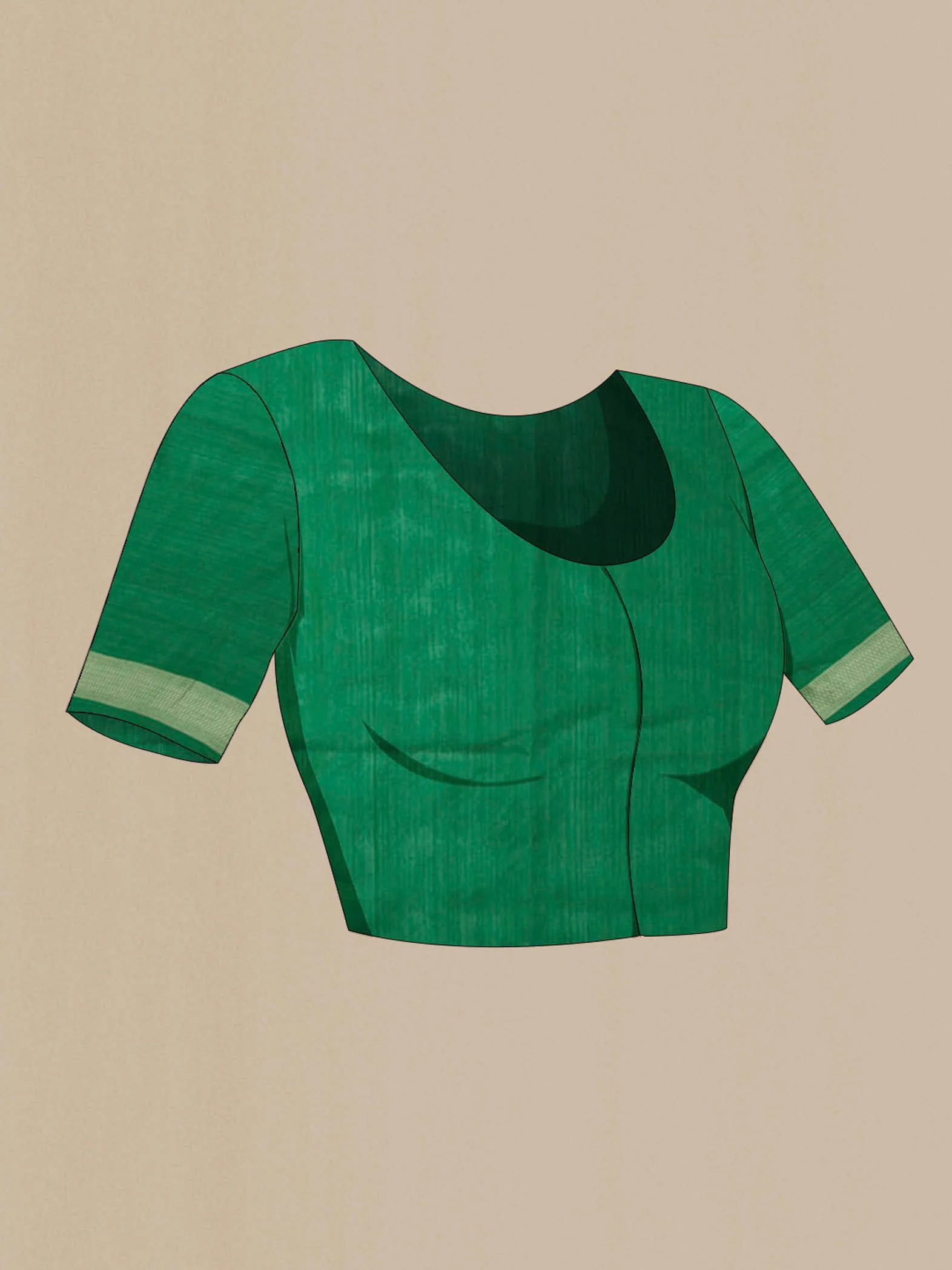 Pickle Green Banarasi Tussar Silk Saree - Image 5