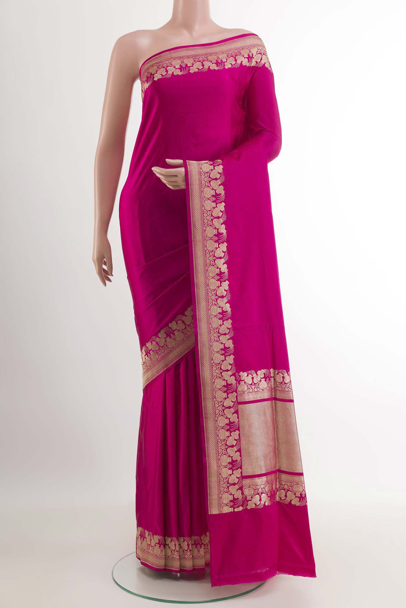Pink Banarasi Silk Saree