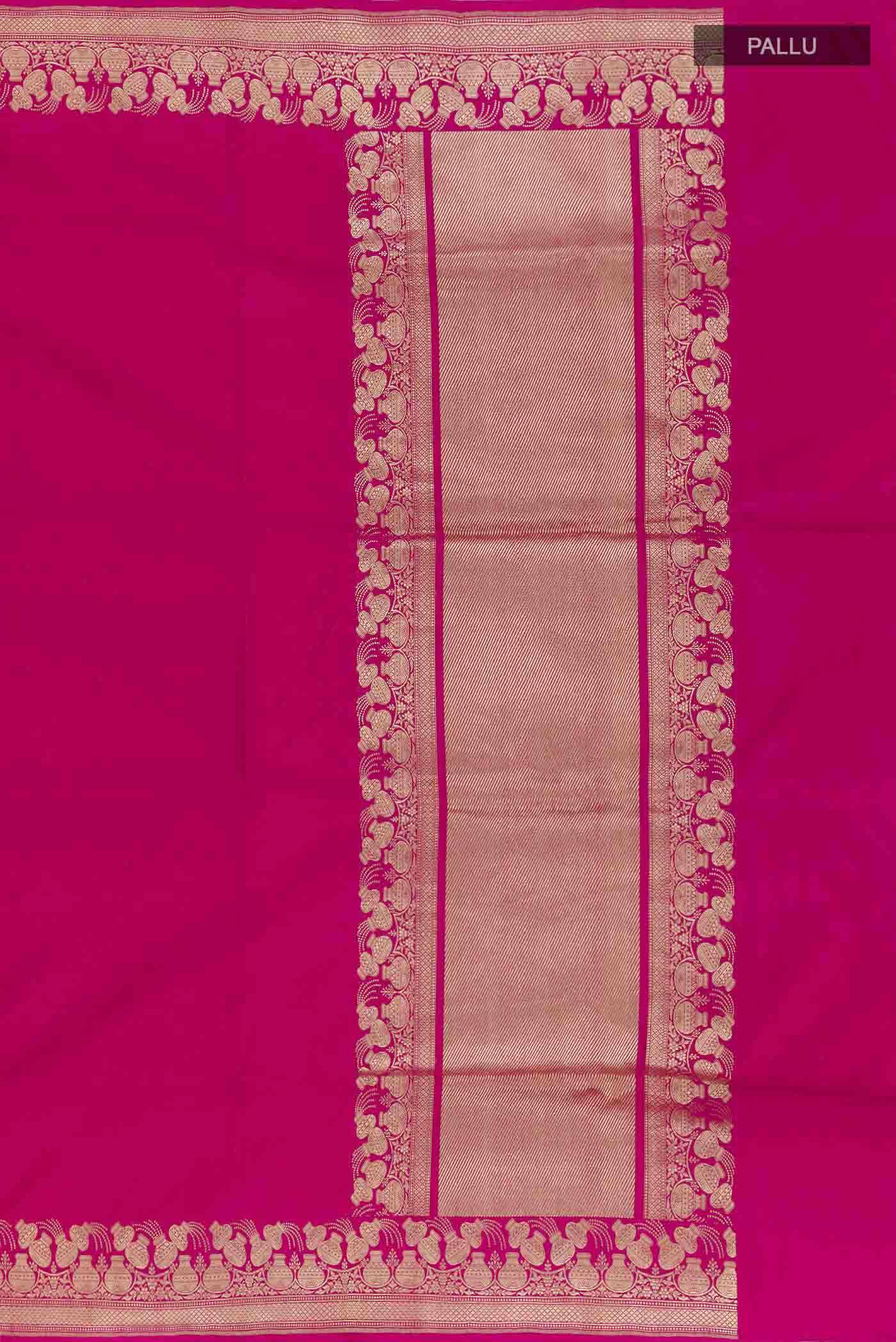 Pink Banarasi Silk Saree - Image 6