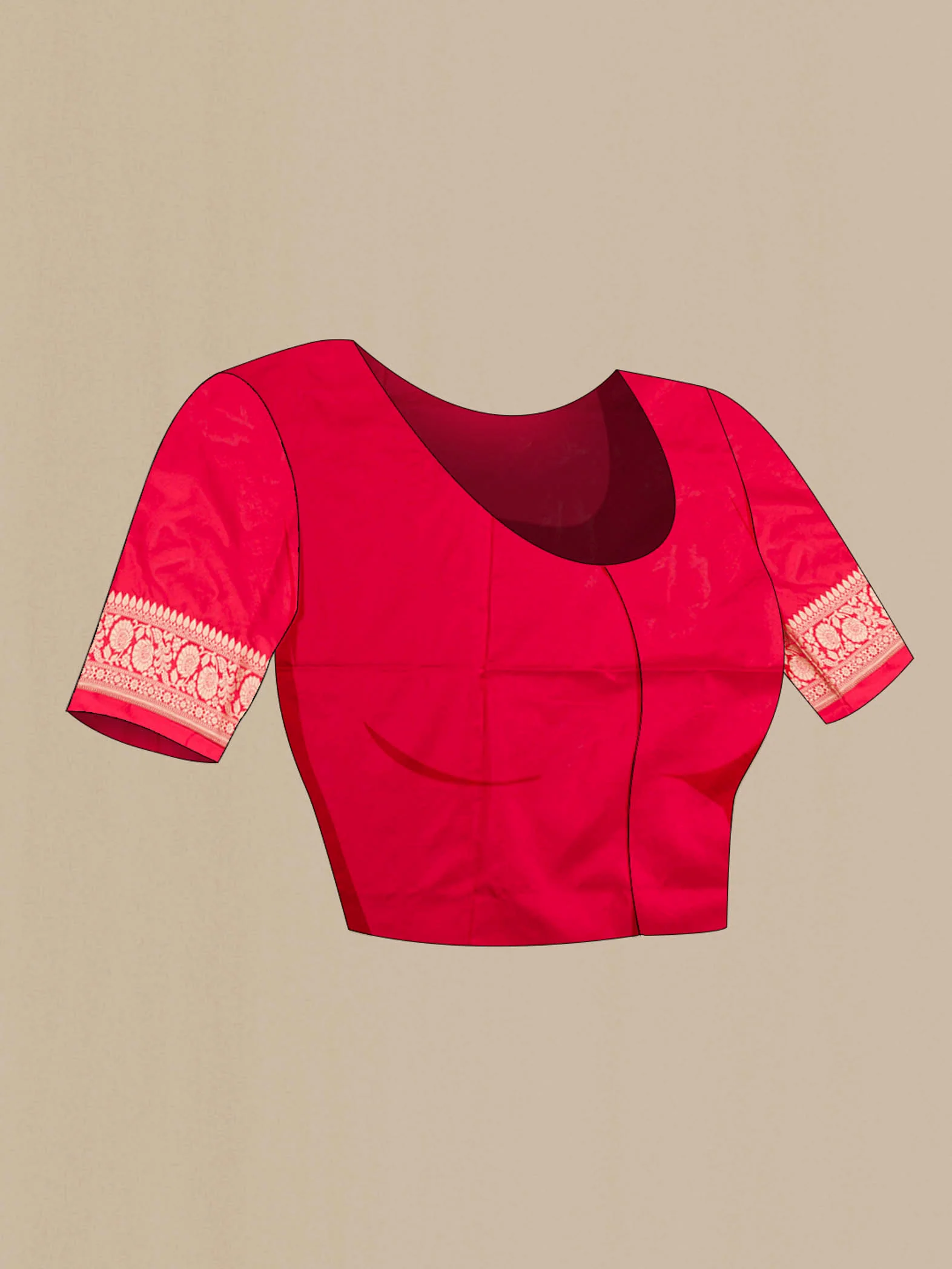 Pink Banarasi Silk Saree - Image 5