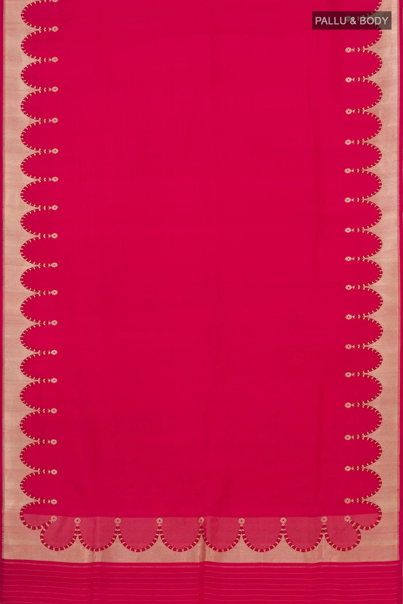 Dark Pink Banarasi Silk Saree - Image 5