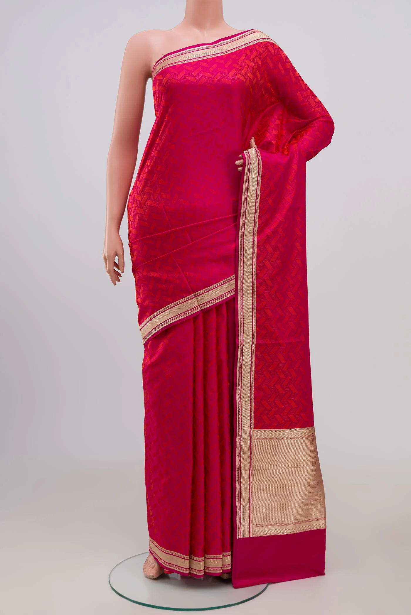 Pink Banarasi Silk Saree