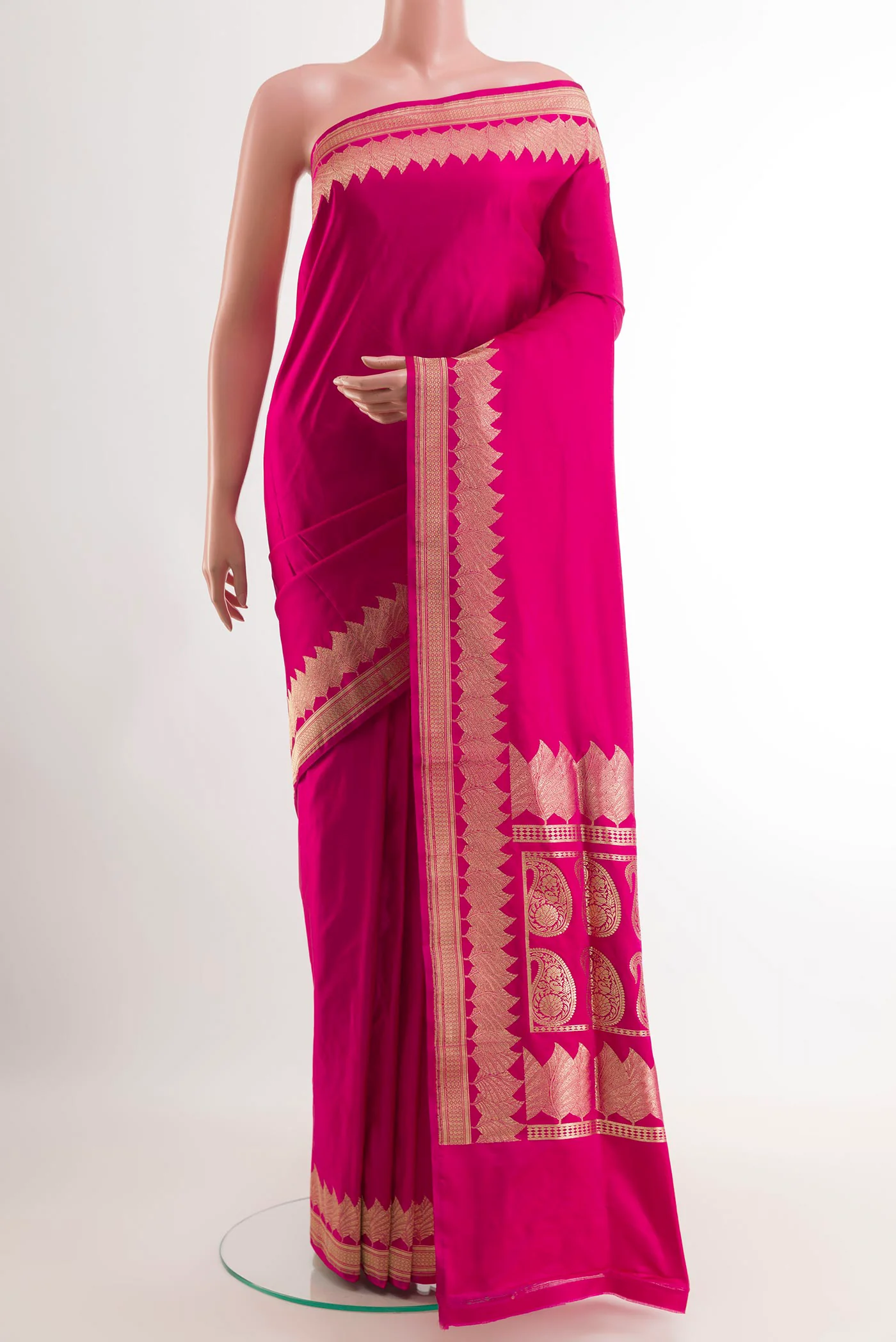 Pink Banarasi Silk Saree