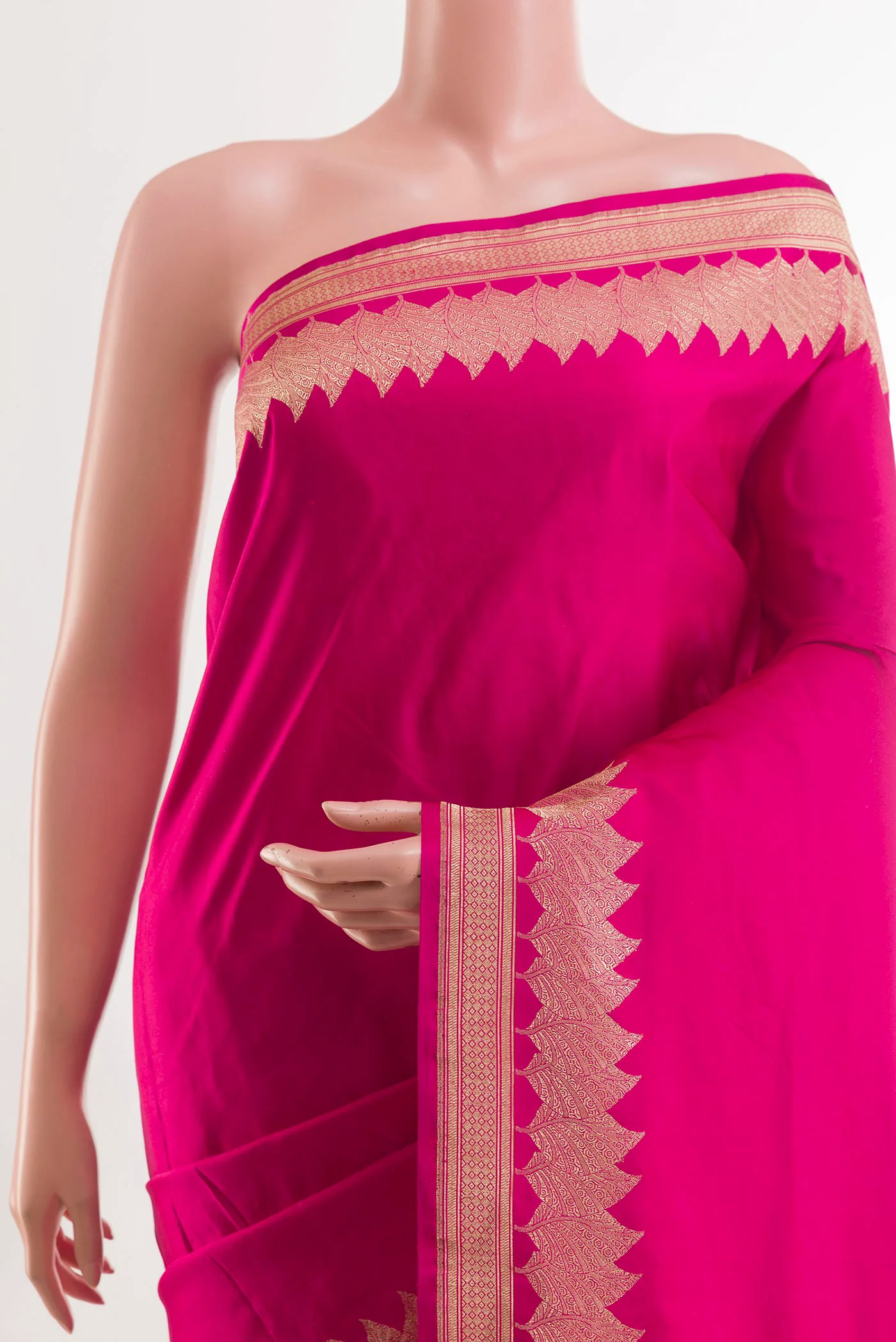 Pink Banarasi Silk Saree - Image 2