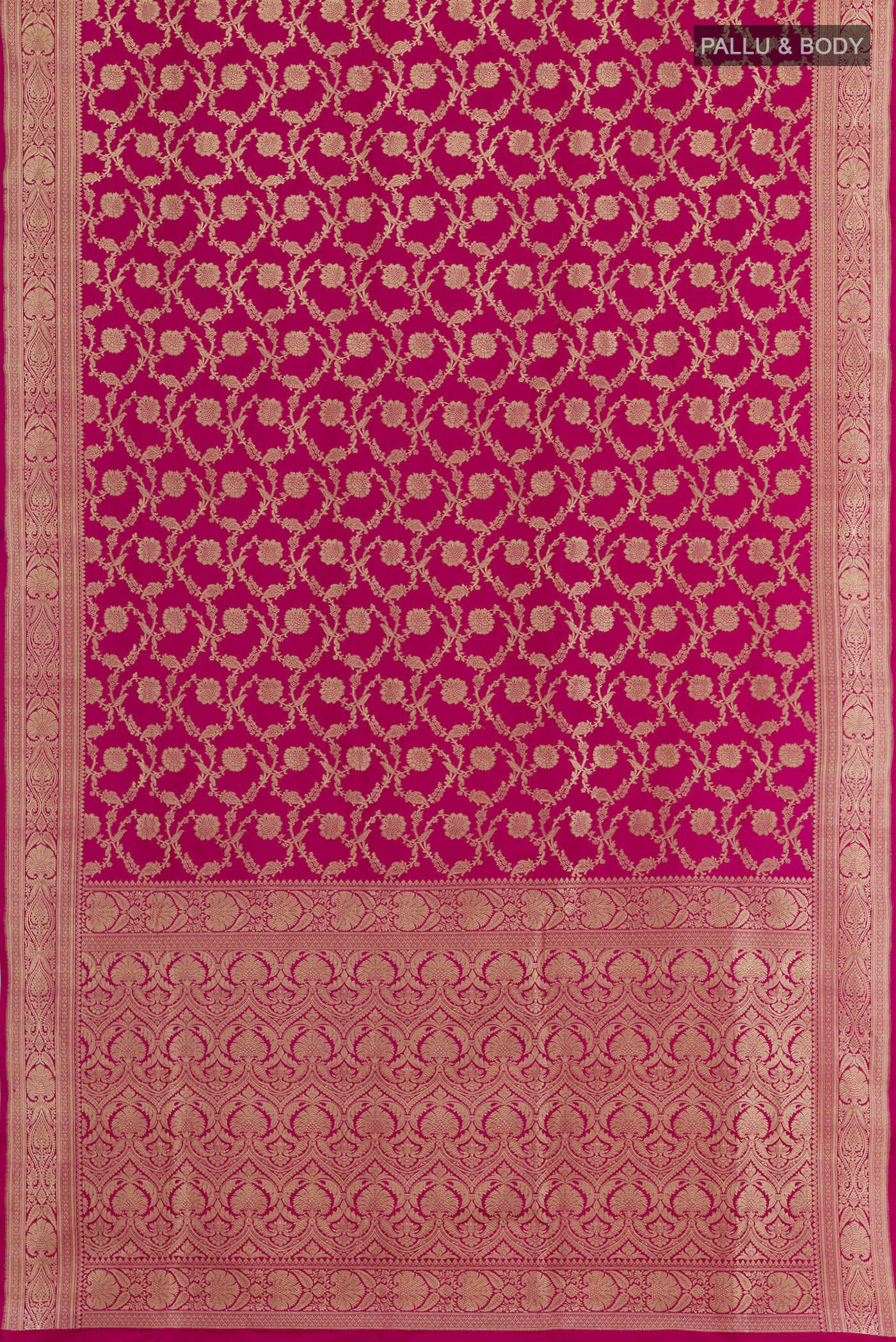 Pink Banarasi Silk Saree - Image 5