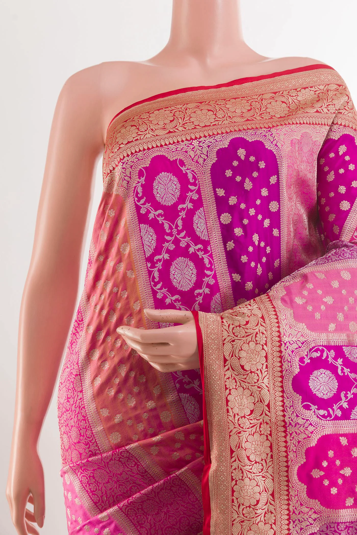 Multi Color Banarasi Silk Saree - Image 2