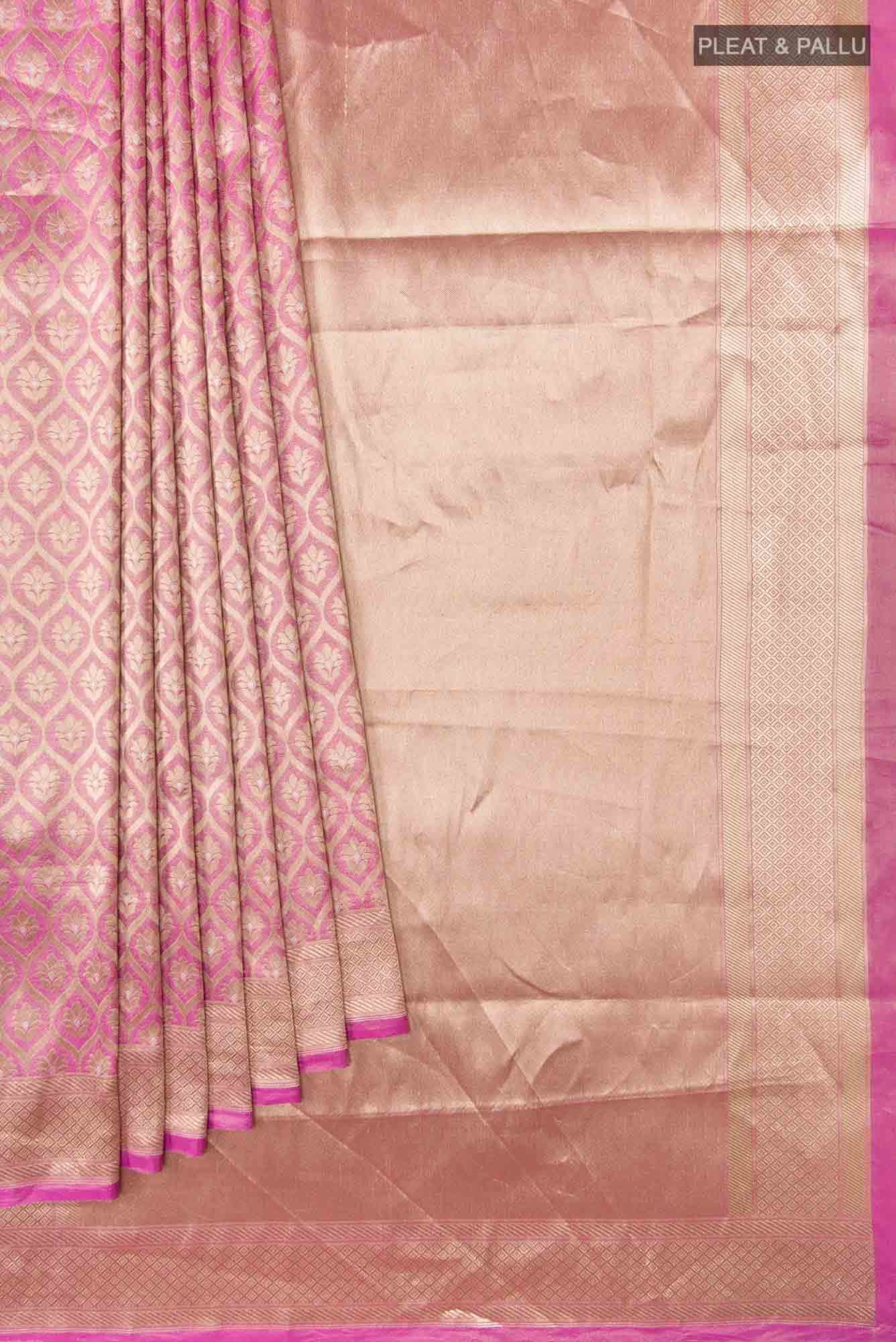 Antara-Pink Banarasi Silk Saree - Image 4