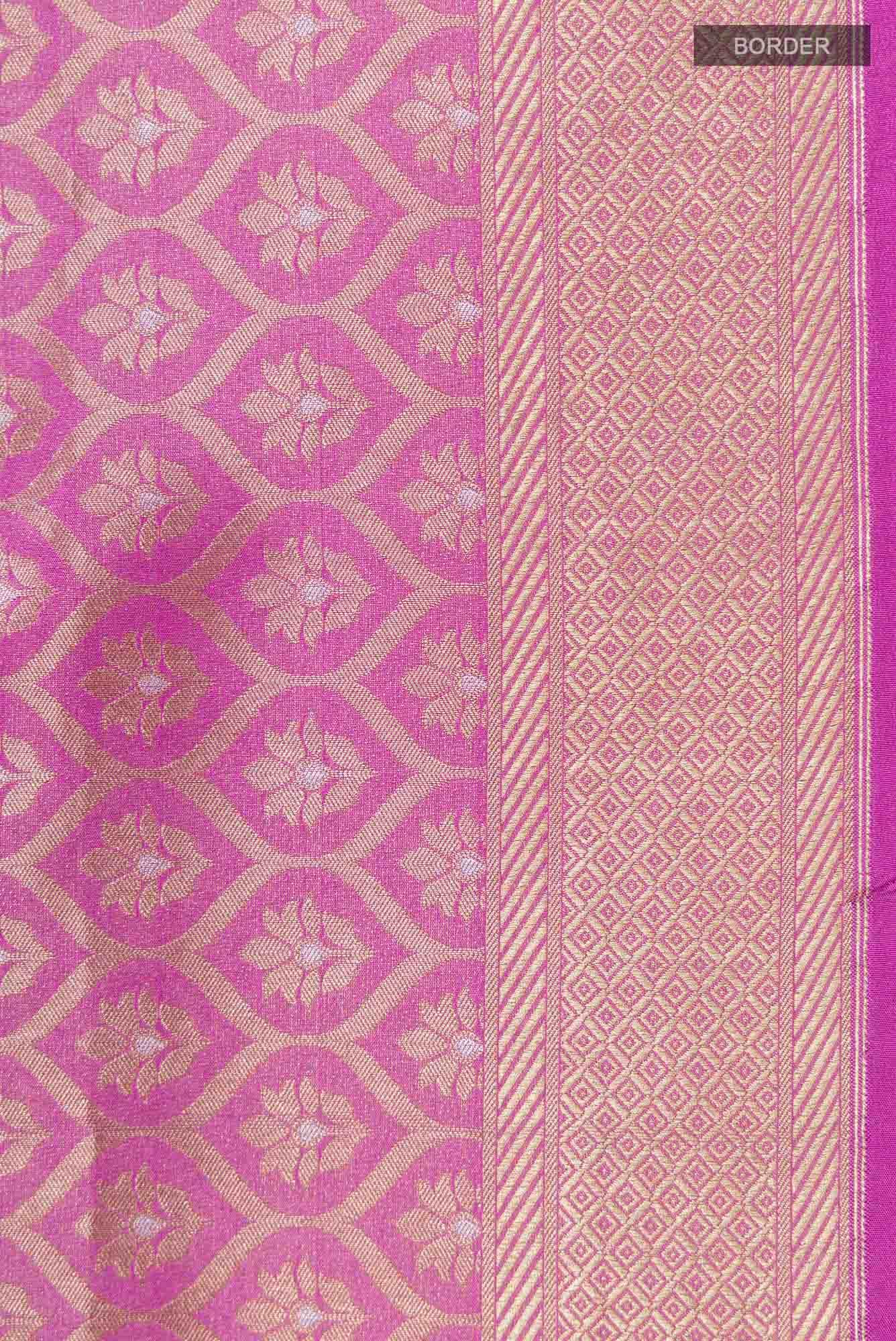 Antara-Pink Banarasi Silk Saree - Image 7