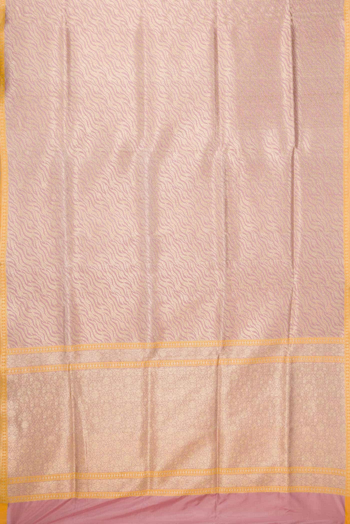 Pure Silk Pure Zari Mauve Banarasi Saree - Image 8
