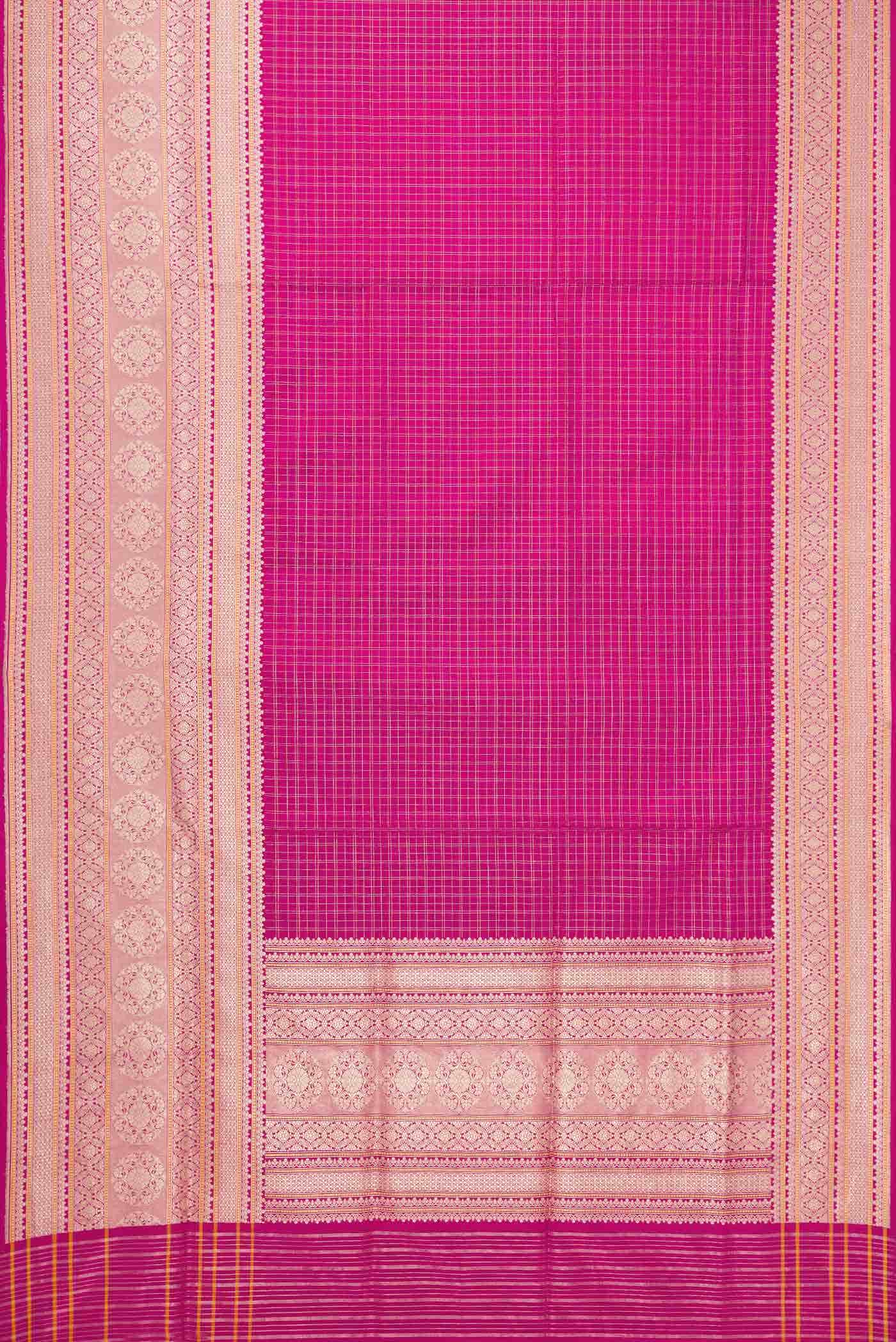 Pure Silk Pure Zari Pink Banarasi Saree - Image 4