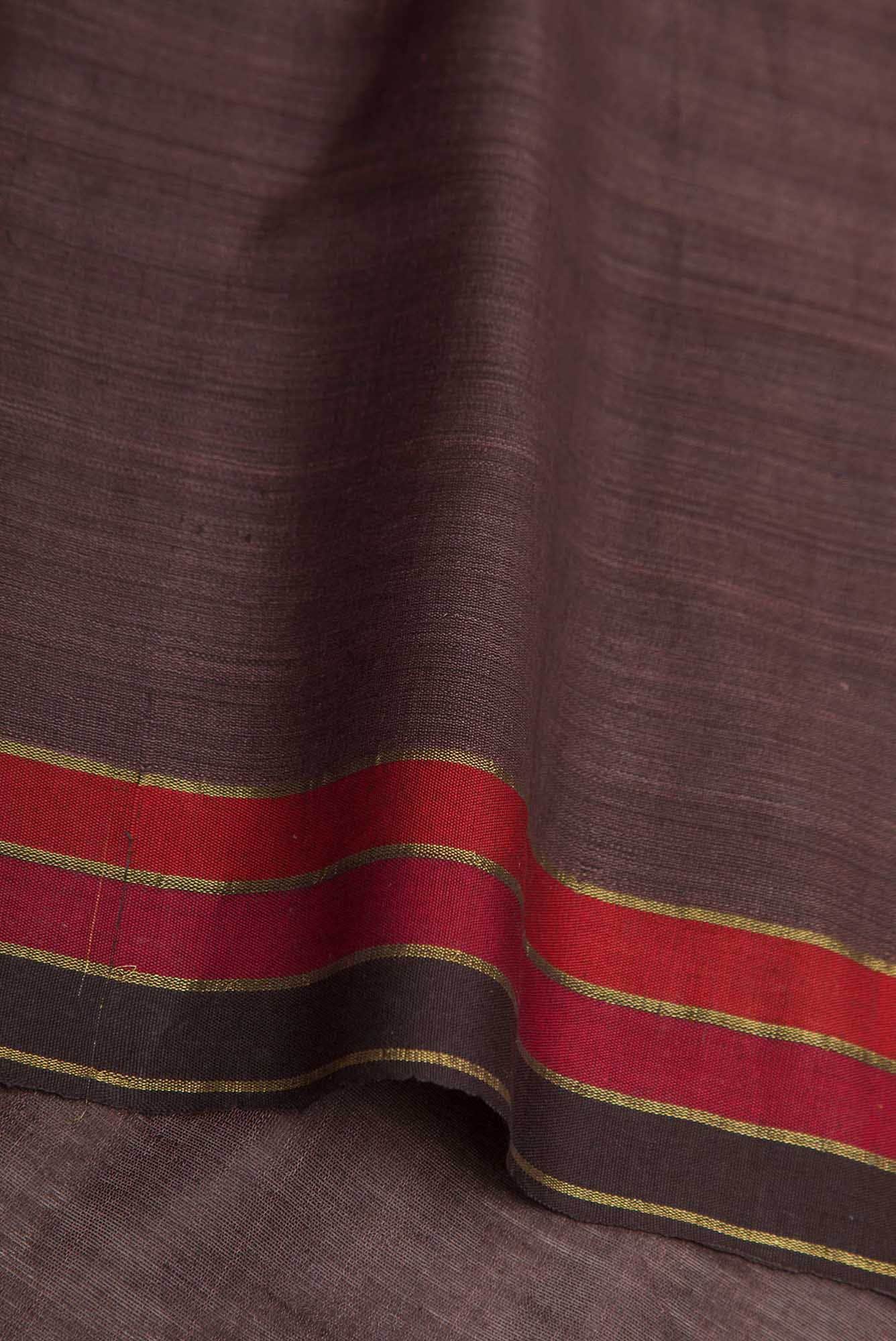 Gina-Salmon Bhagalpuri Tussar Silk Saree - Image 5