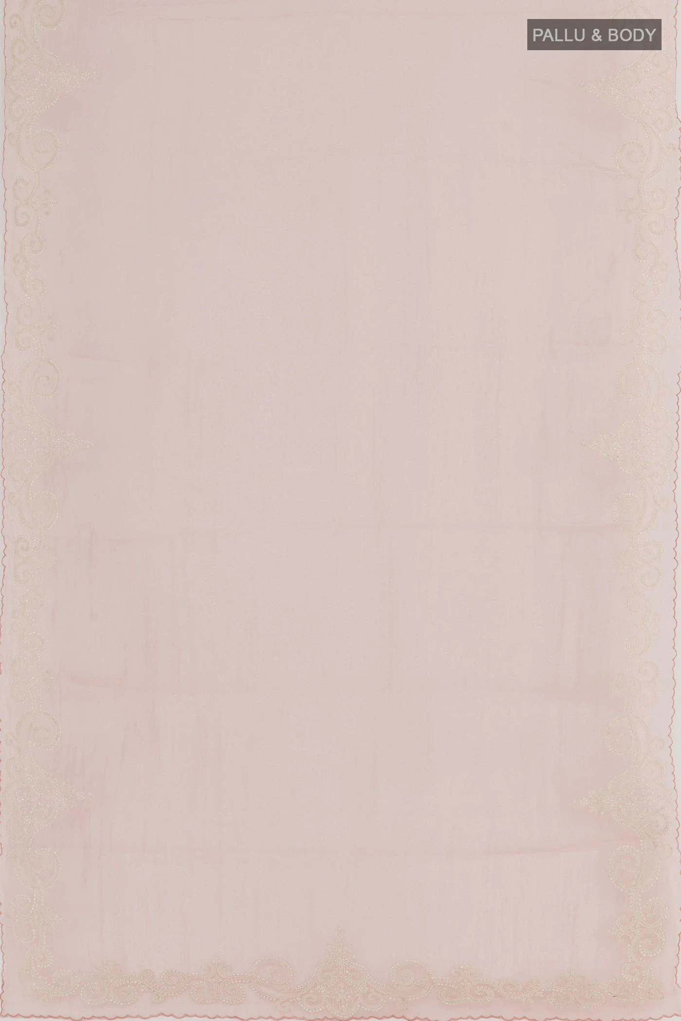 Rose pink Blended Silk Cotton Saree - Image 3