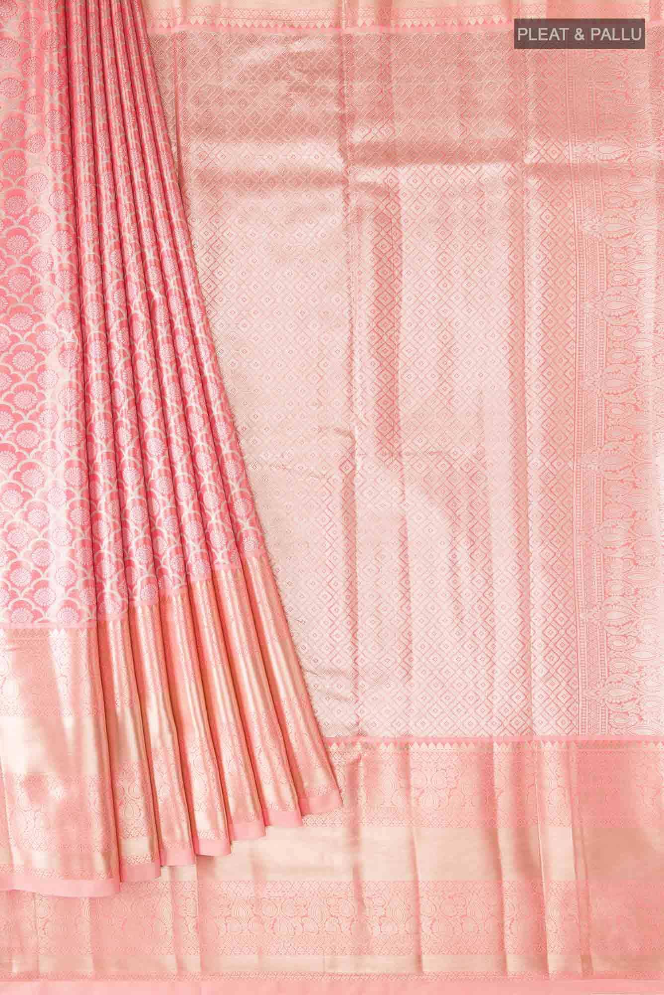 Pink Blended Art Silk Saree - Image 2