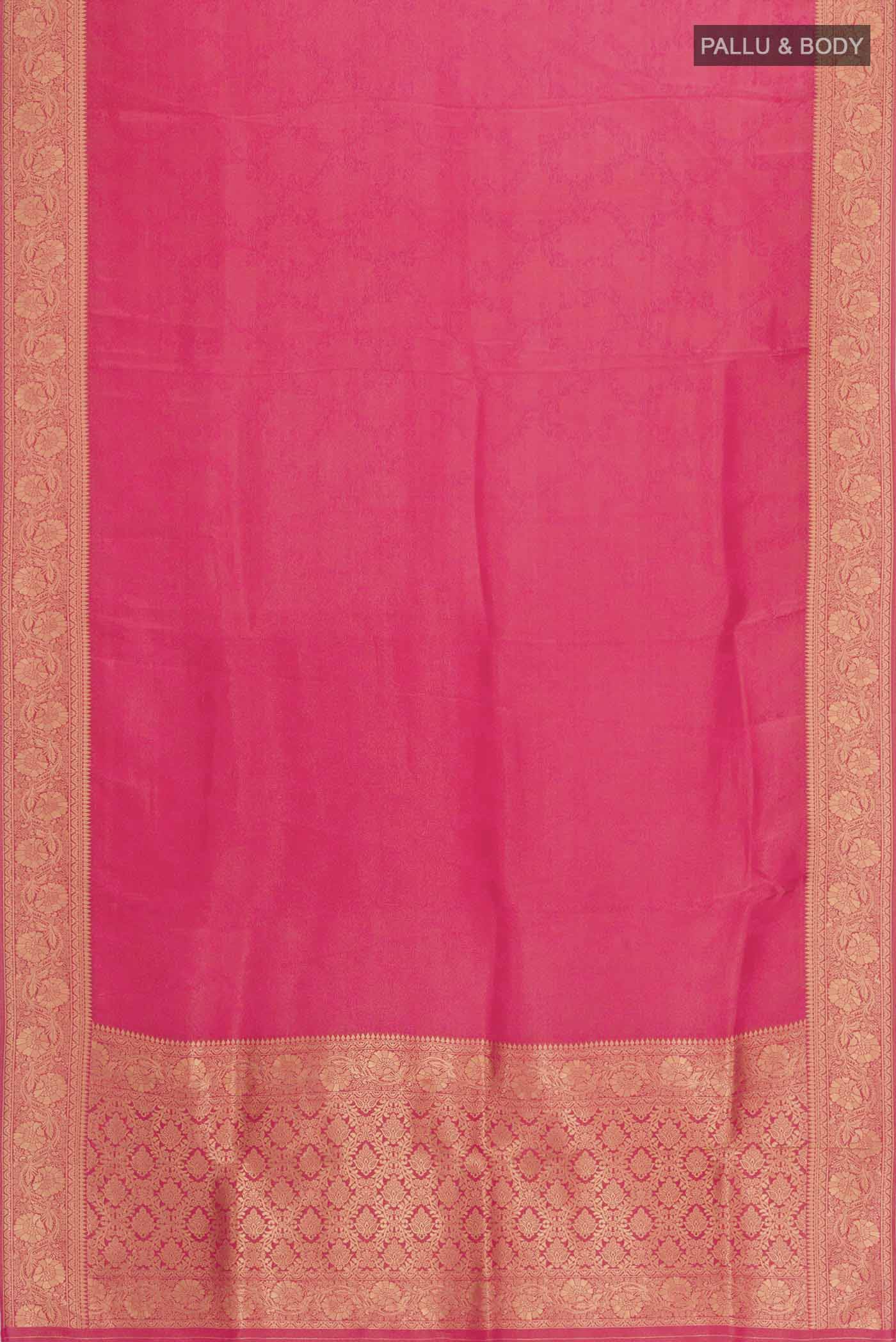 Pink Blended Banarasi Art Silk Saree - Image 3