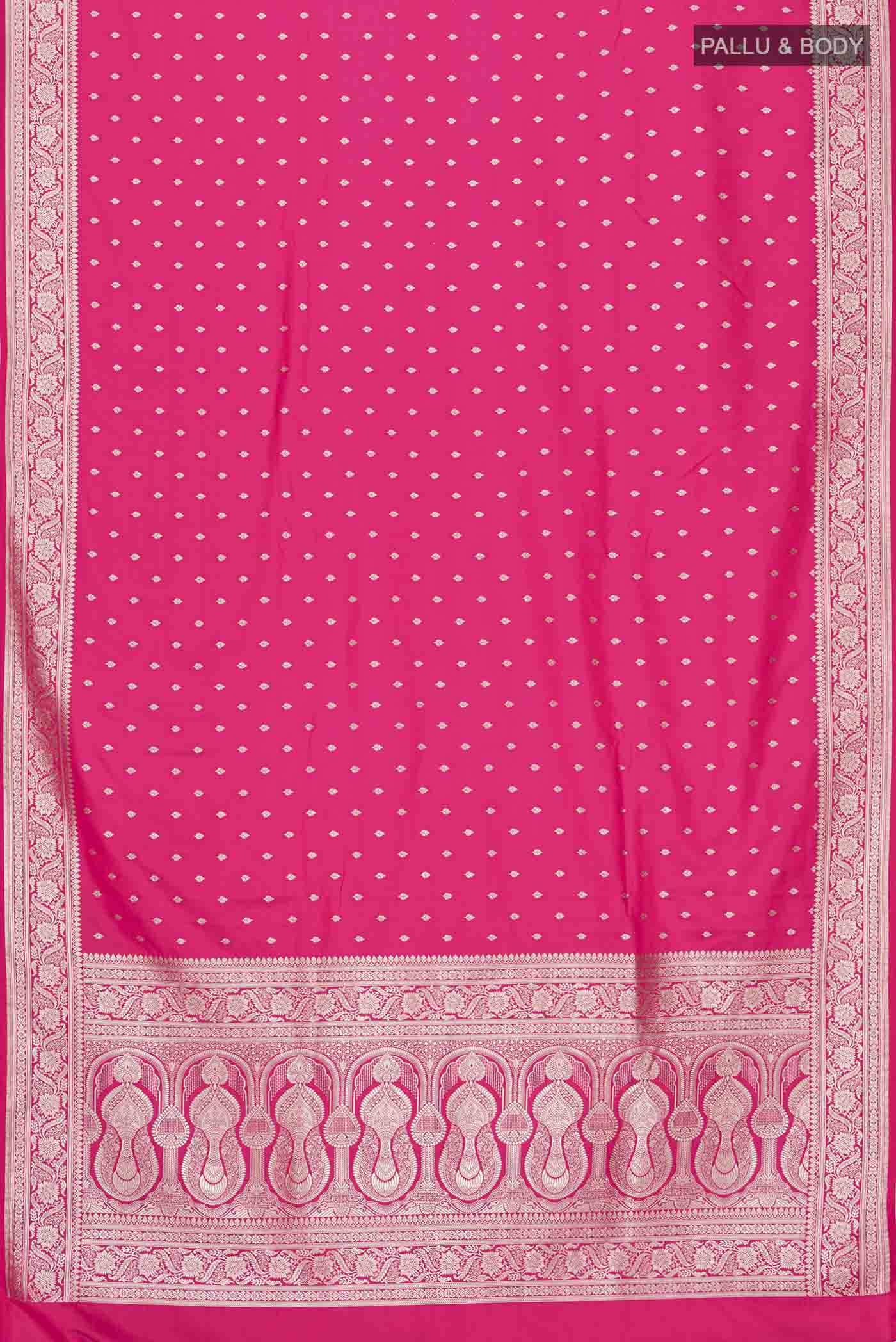 Pink Blended Banarasi Silk Saree - Image 3