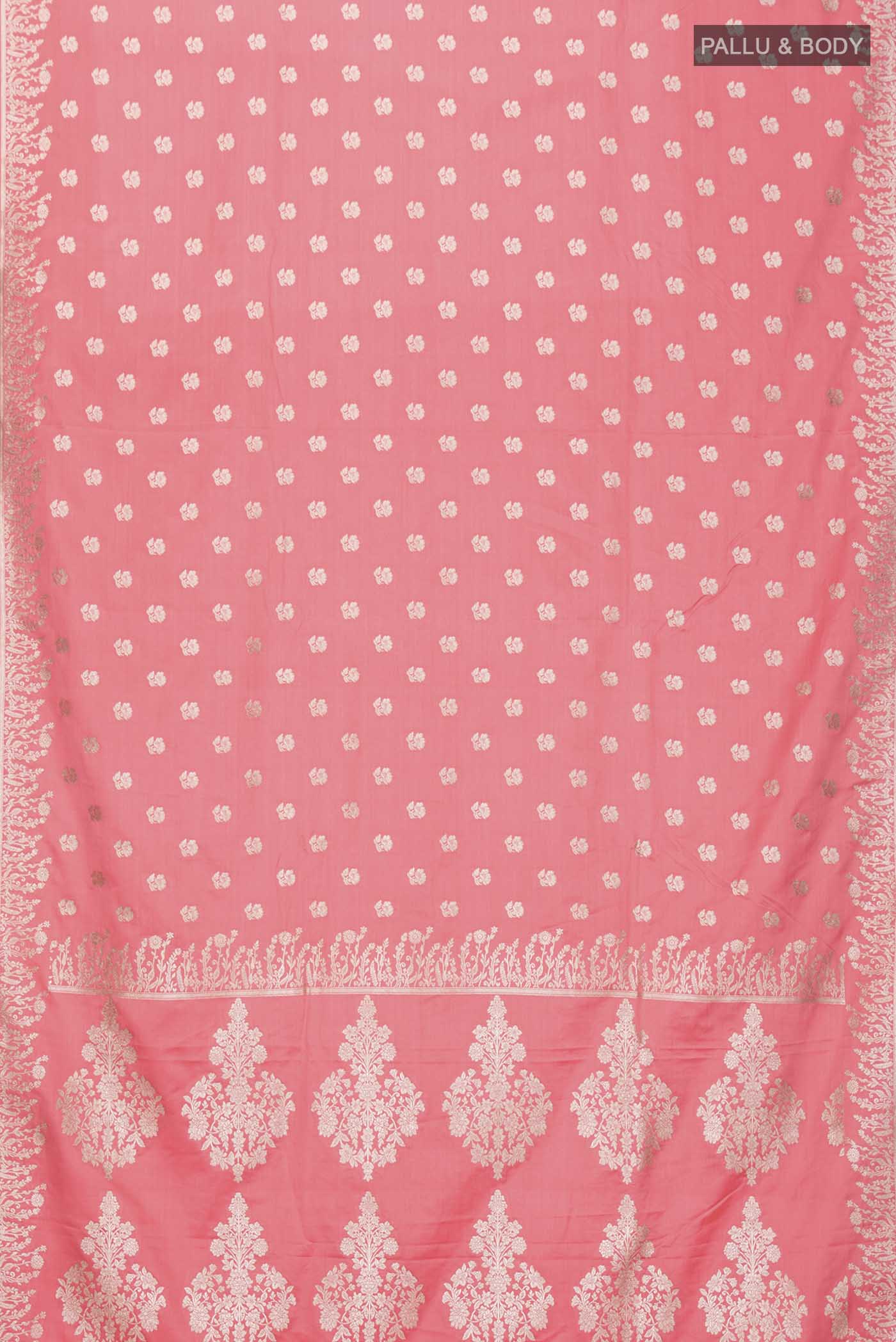 Pink Blended Banarasi Silk Saree - Image 3