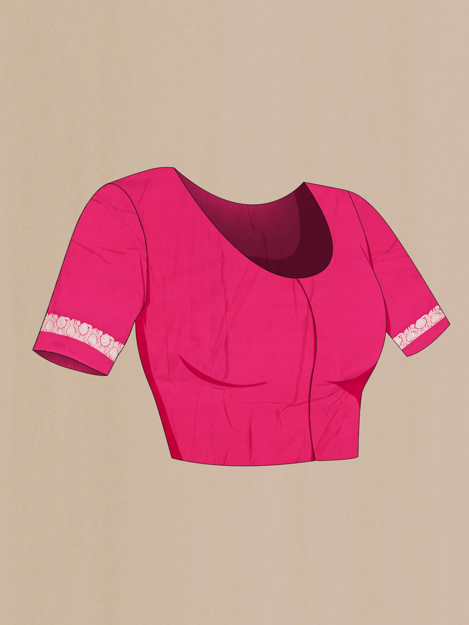 Pink Blended Banarasi Silk Saree - Image 2