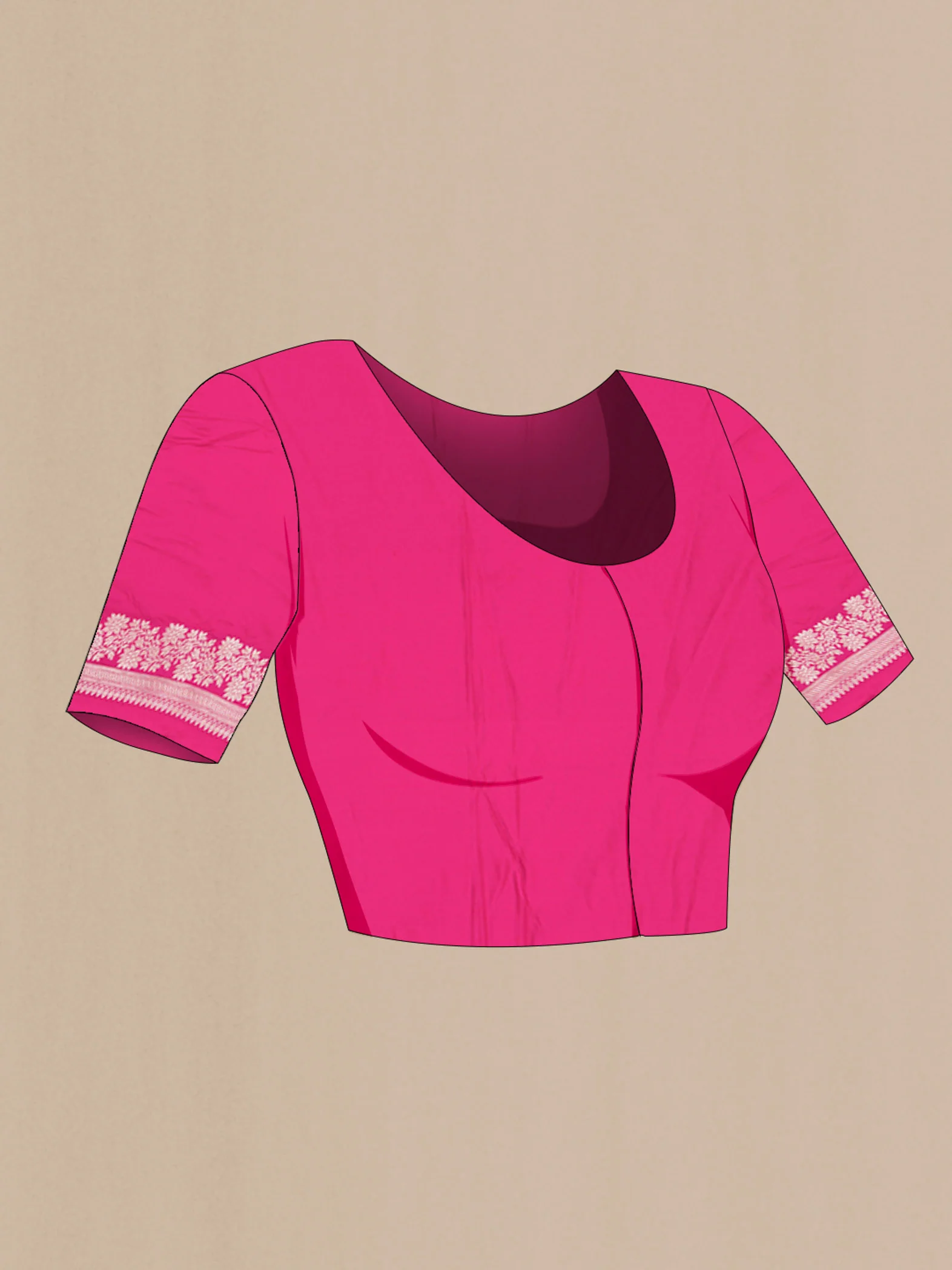 Pink Blended Banarasi Silk Saree - Image 2