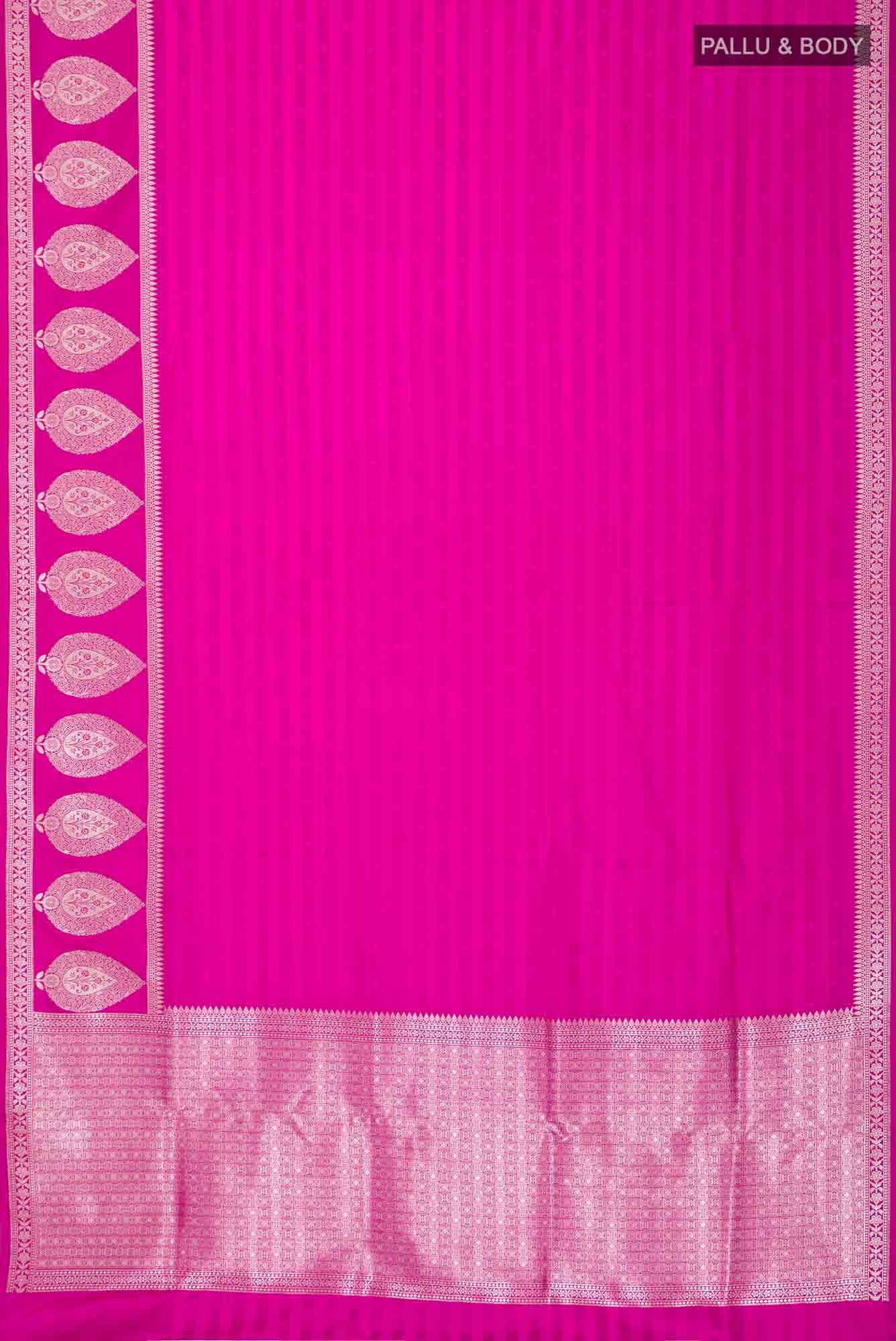 Pink Blended Banarasi Silk Saree - Image 2