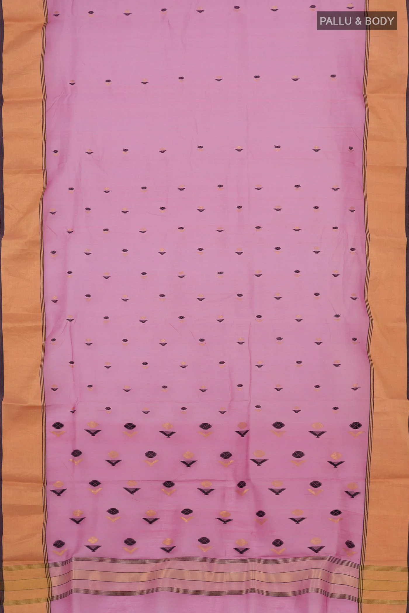 Rose pink Chanderi Silk Cotton Saree - Image 5