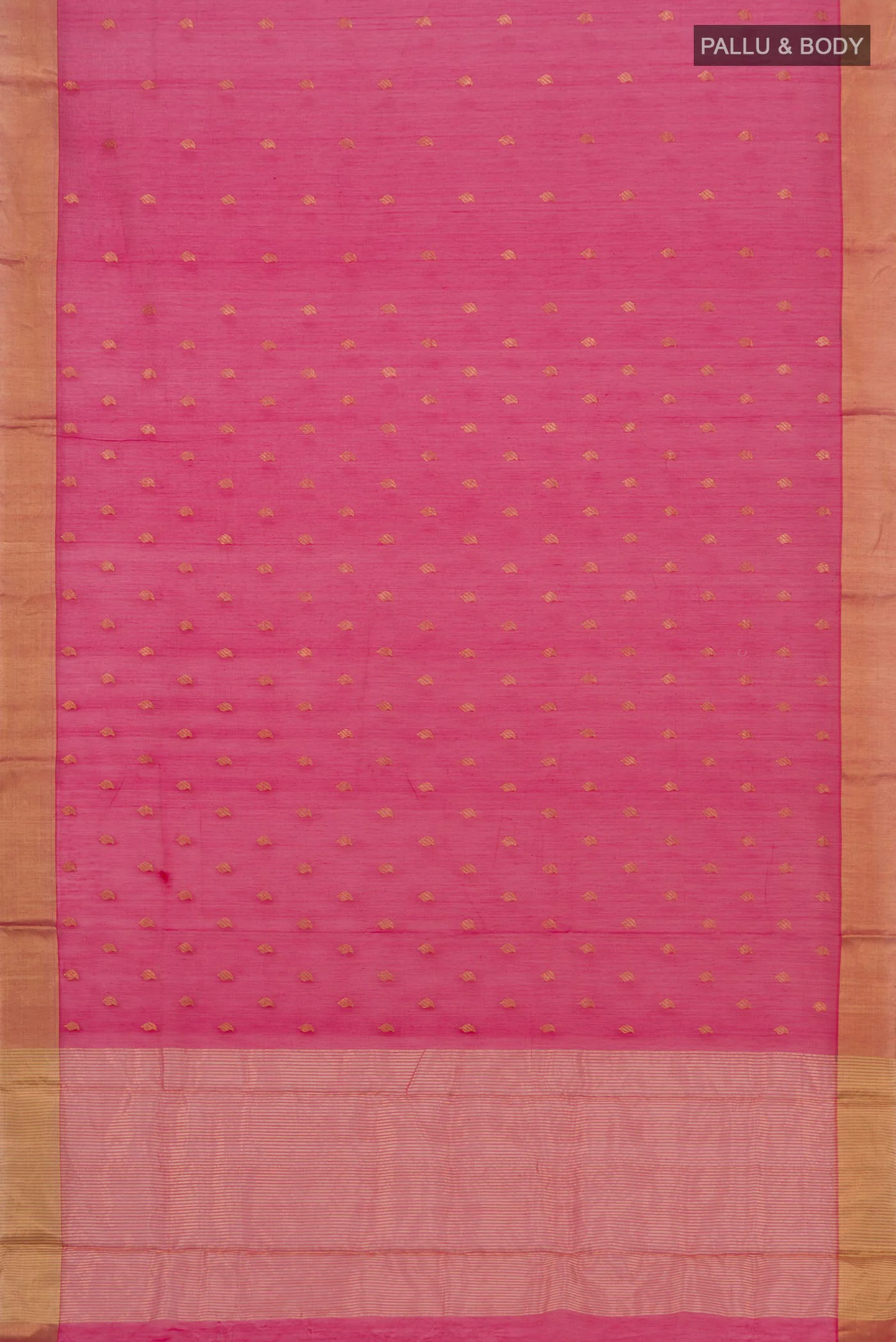 Pink Chanderi Silk Cotton Saree - Image 5