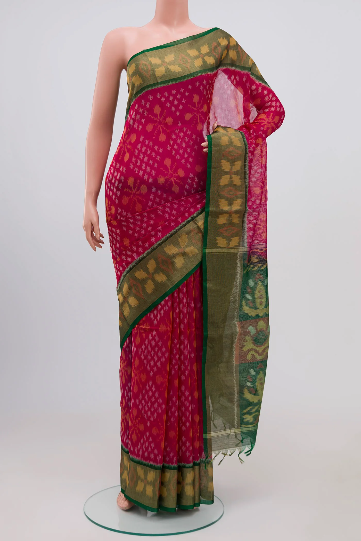 Pink Coimbatore Silk Cotton Saree