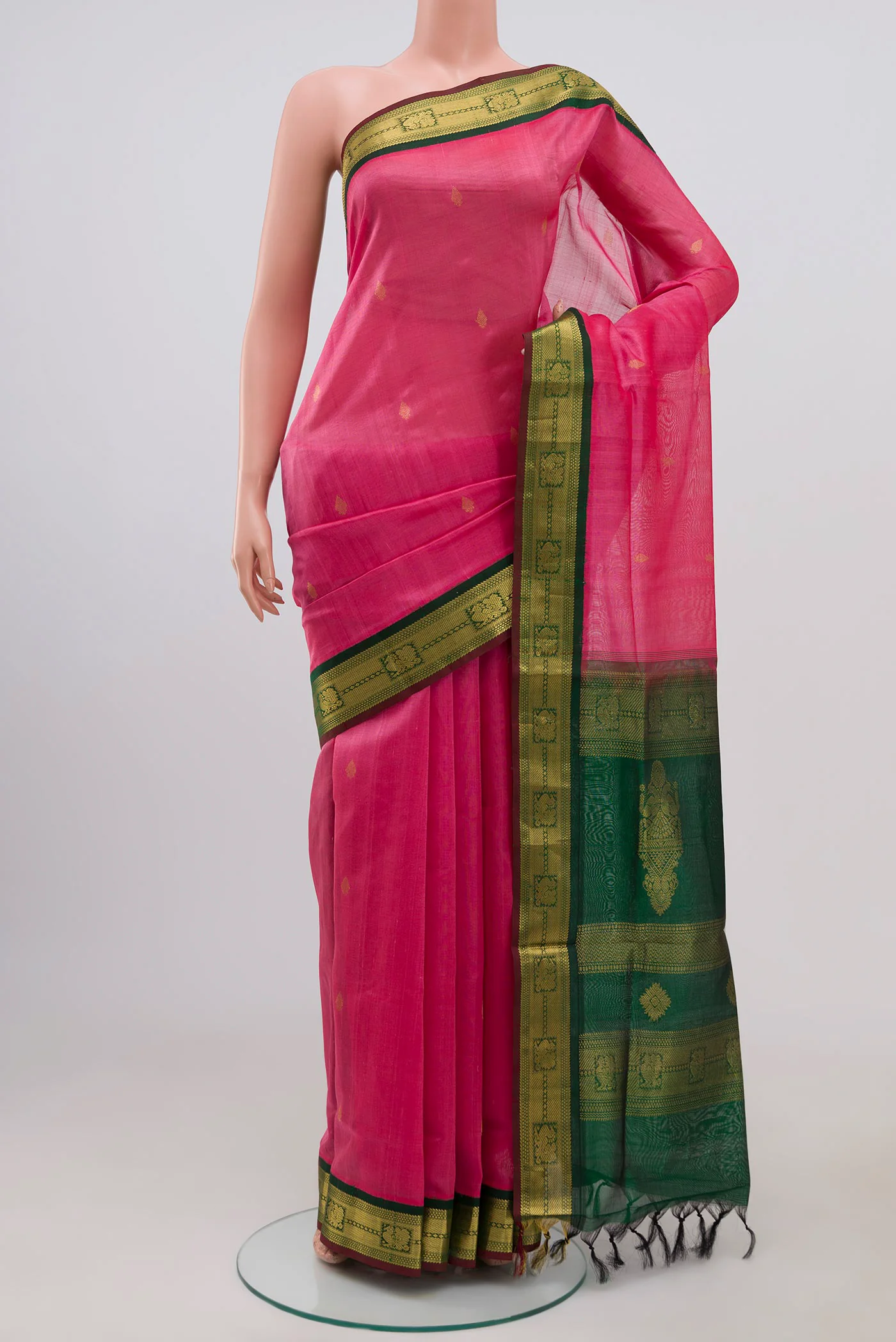 Pink Coimbatore Silk Cotton Saree