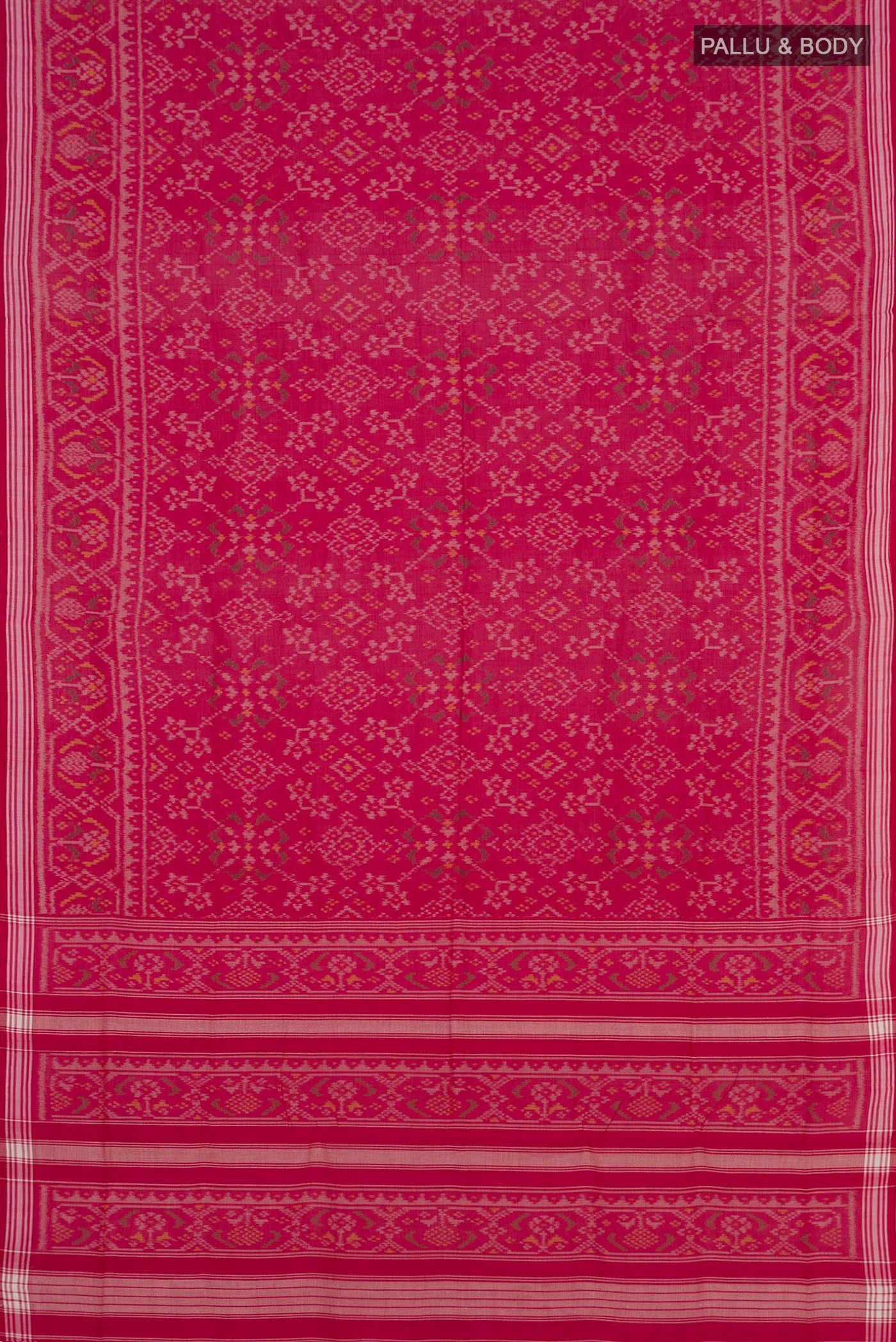 Pink Pochampally Cotton Saree - Image 5