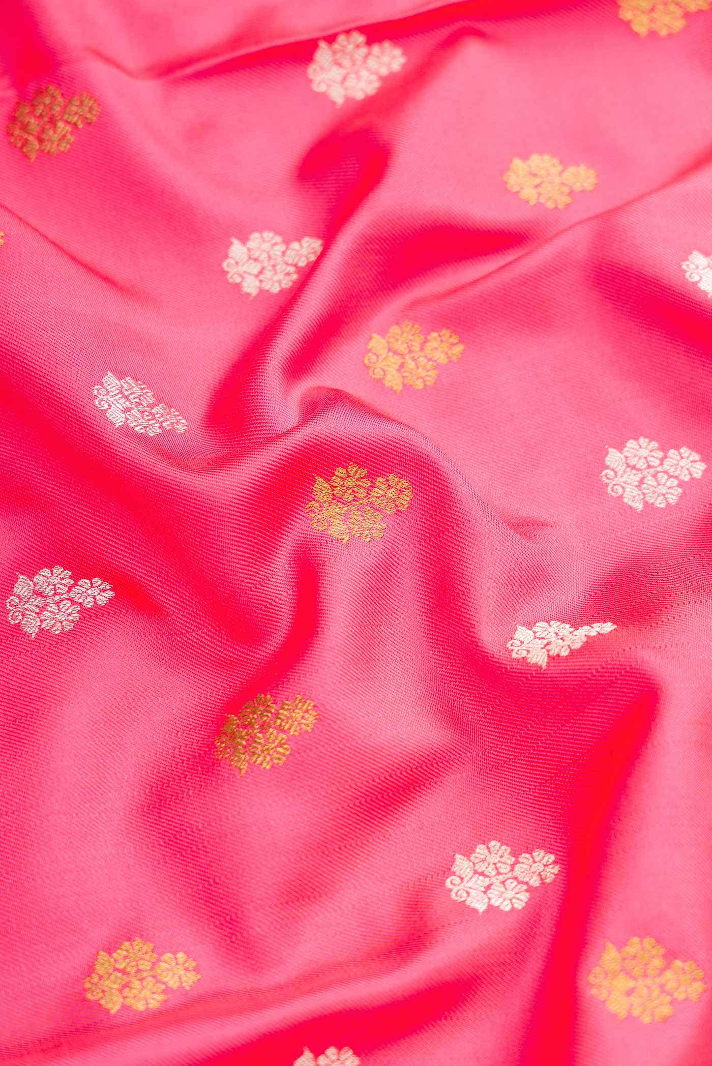 Pink Double Ikat Saree - Image 3